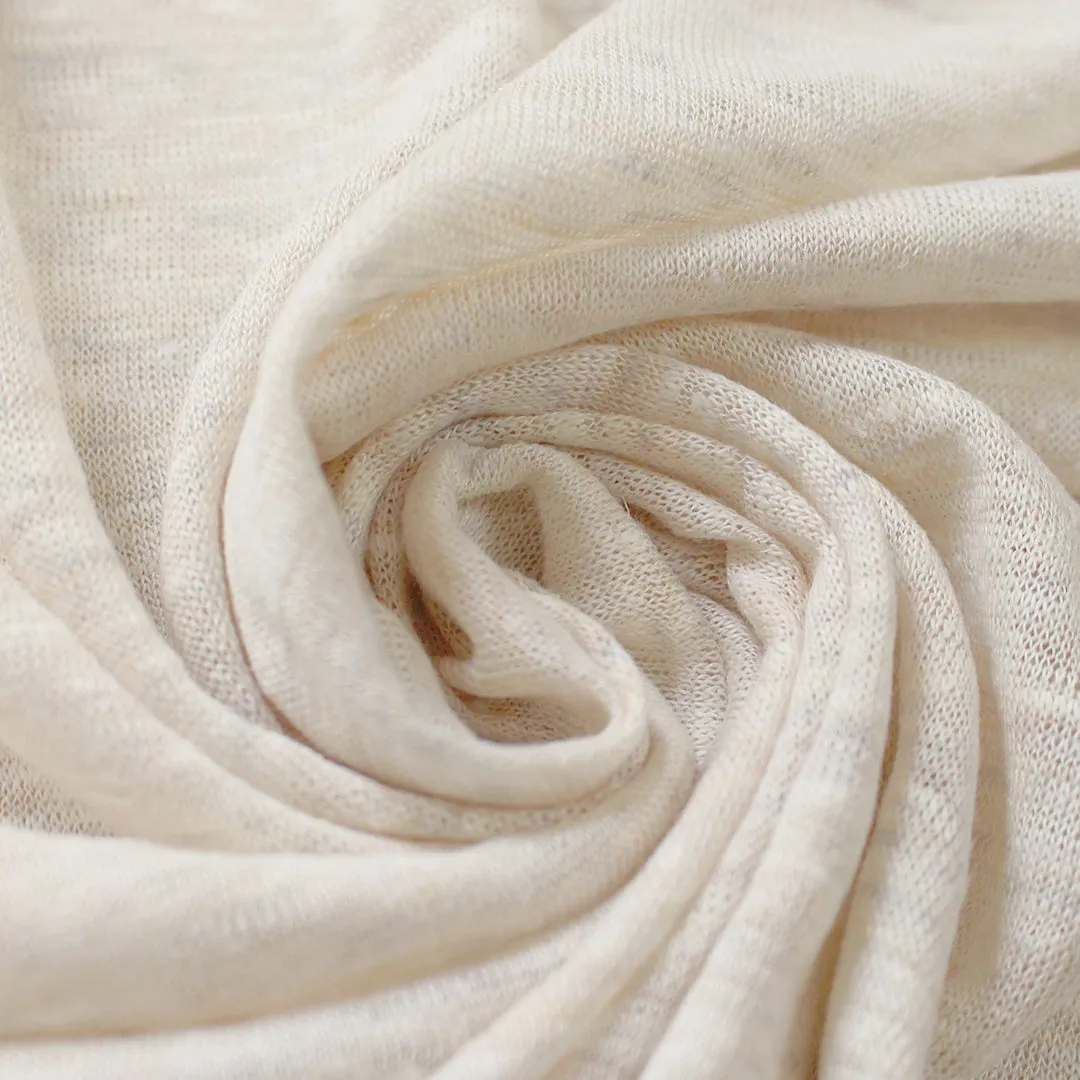 100% linen knit - oatmeal melange