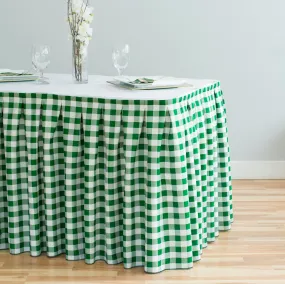 17 ft. Polyester Table Skirt Checkered (4 Colors)