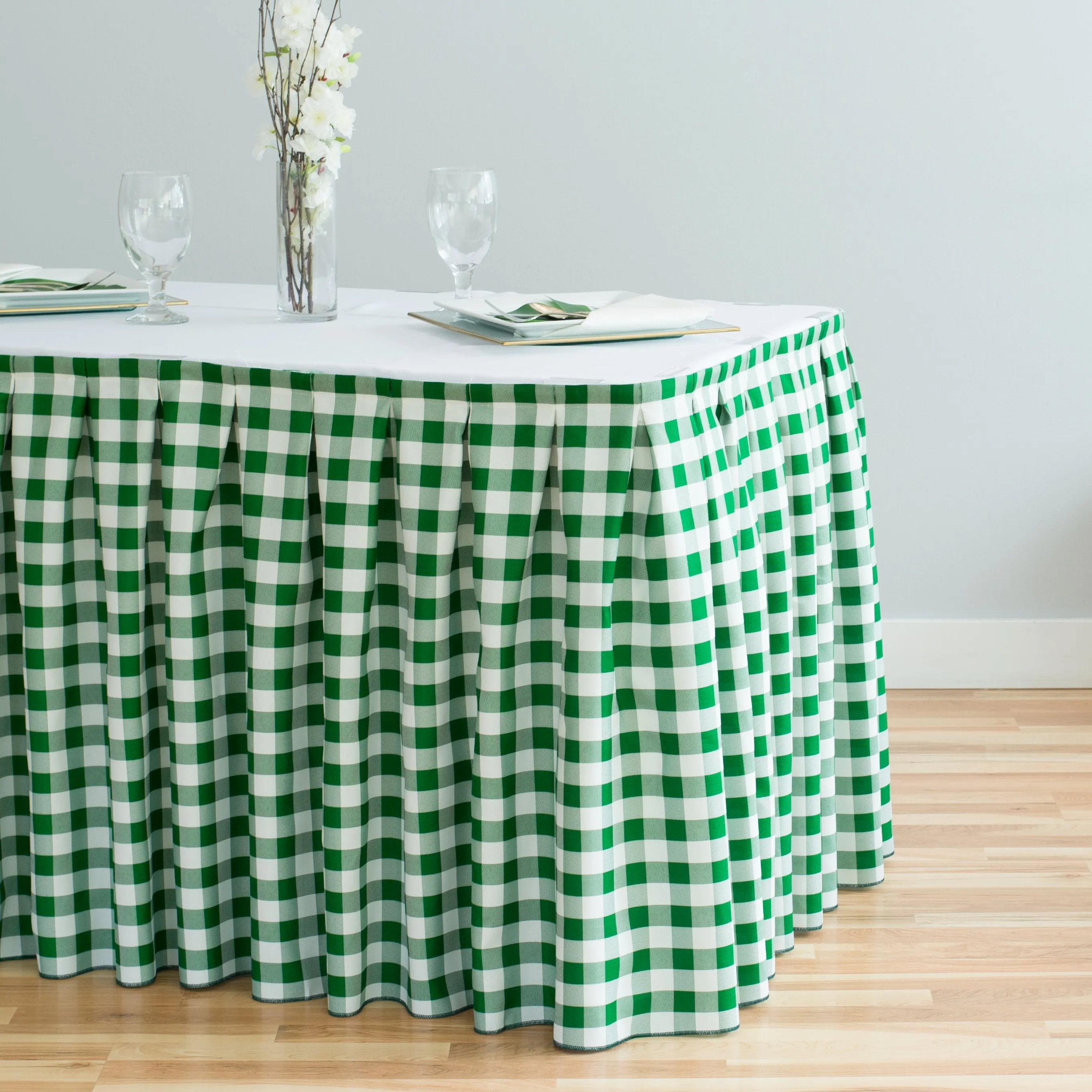 21 ft. Polyester Table Skirt Checkered (4 Colors)