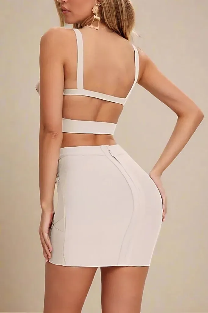 Ang Bandage Crop Top - Cream