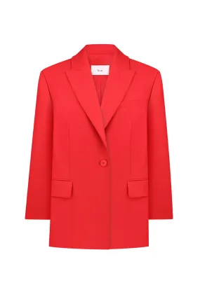 ANTHURIUM RED OVERSIZED BLAZER