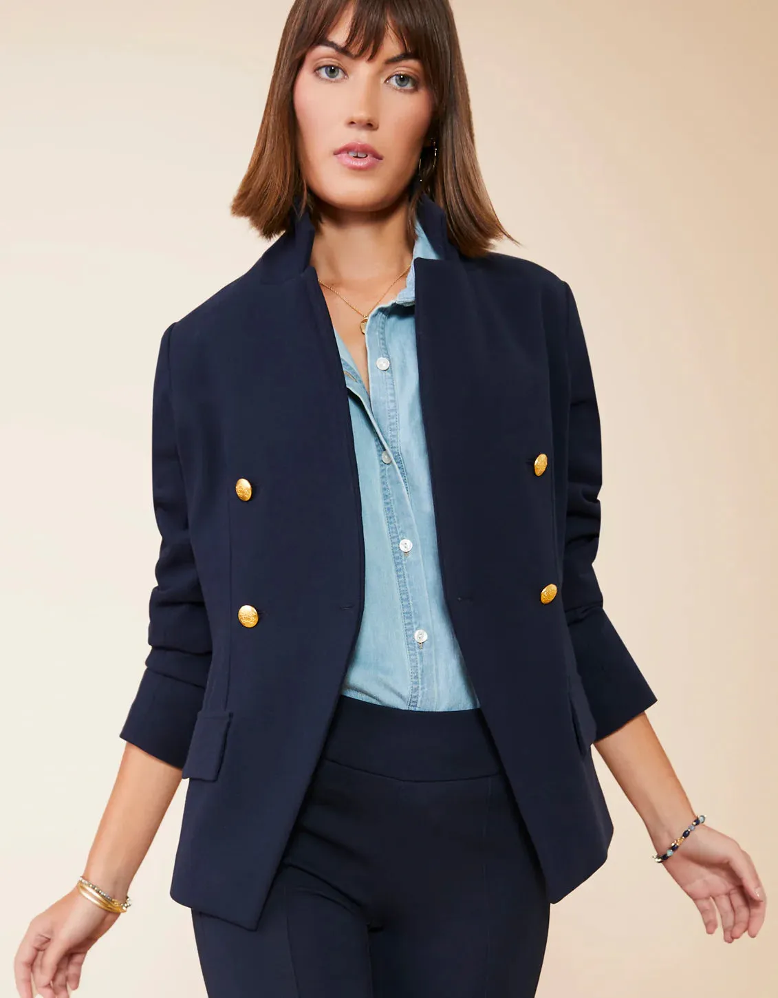 Athena Blazer Slate Blue