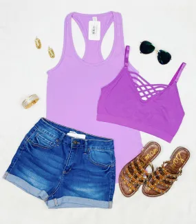 Basic Racerback Tank - Lilac