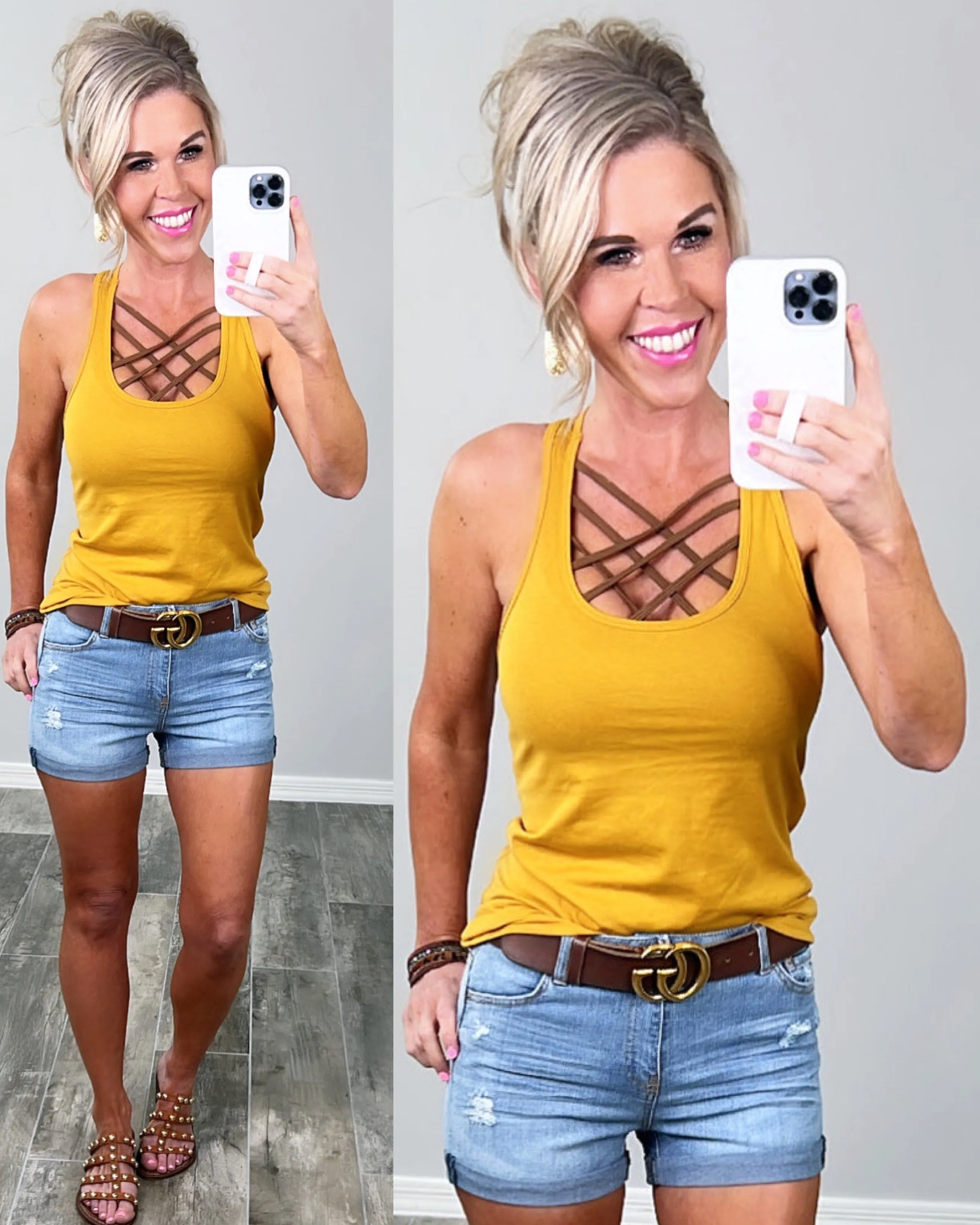 Basic Racerback Tank - Mustard