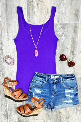 Basic Scoop Tank - Purple