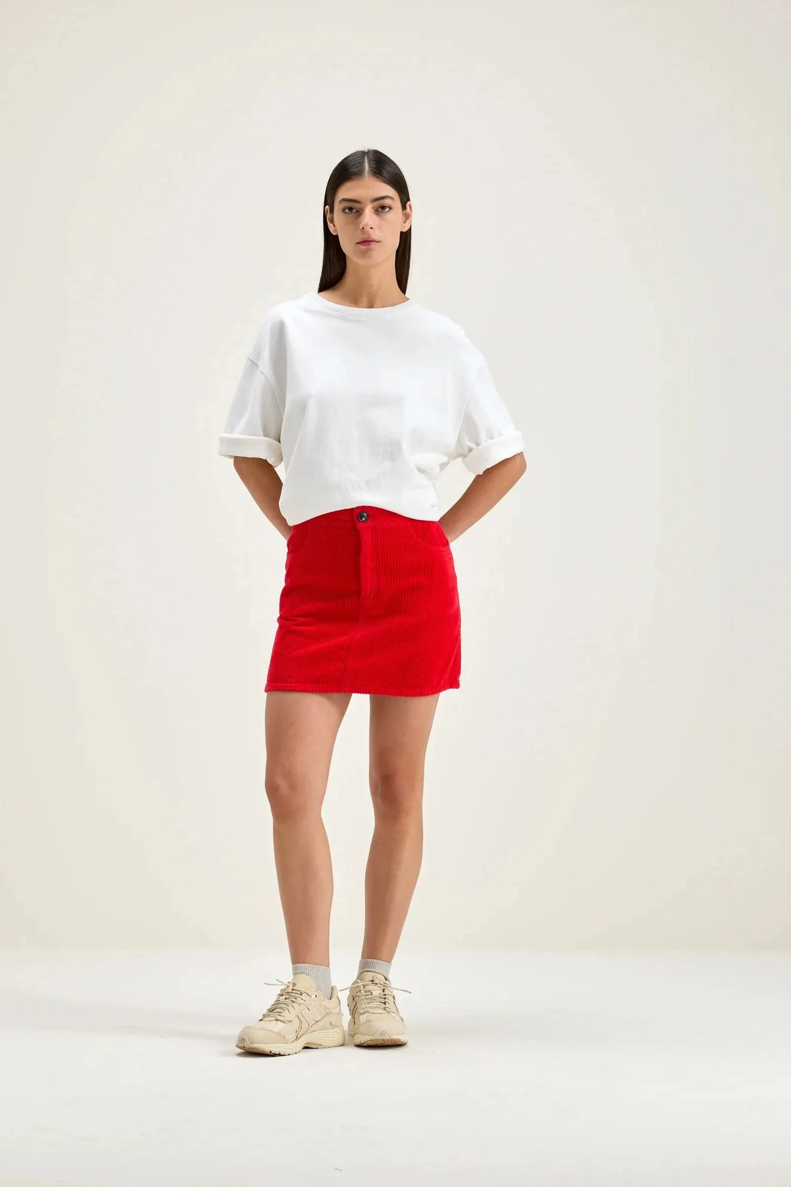 Bellerose Sanguine Red Sour Corduroy Skirt