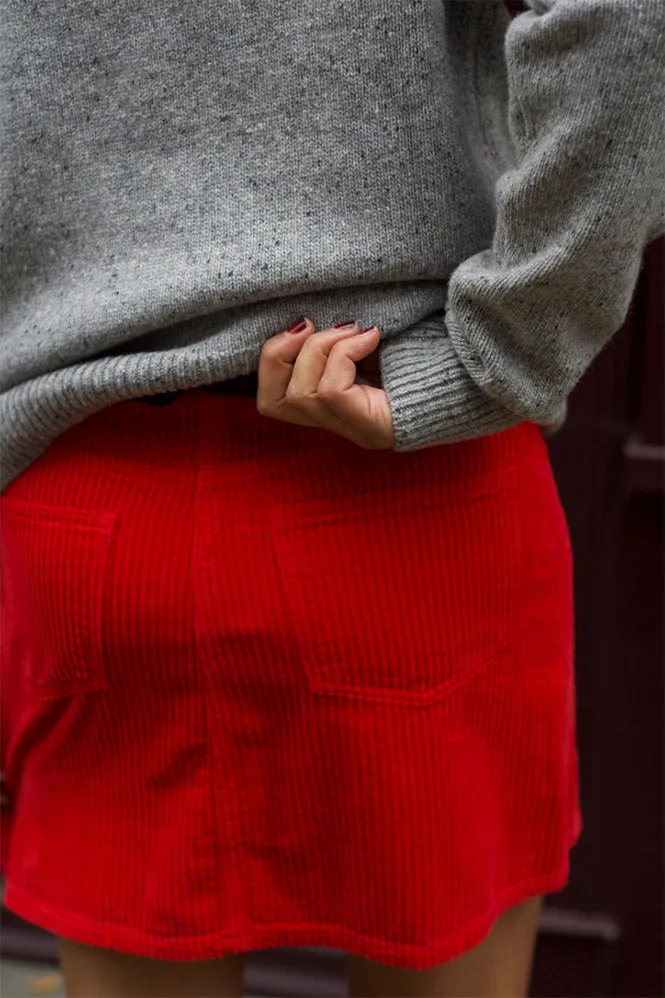 Bellerose Sanguine Red Sour Corduroy Skirt