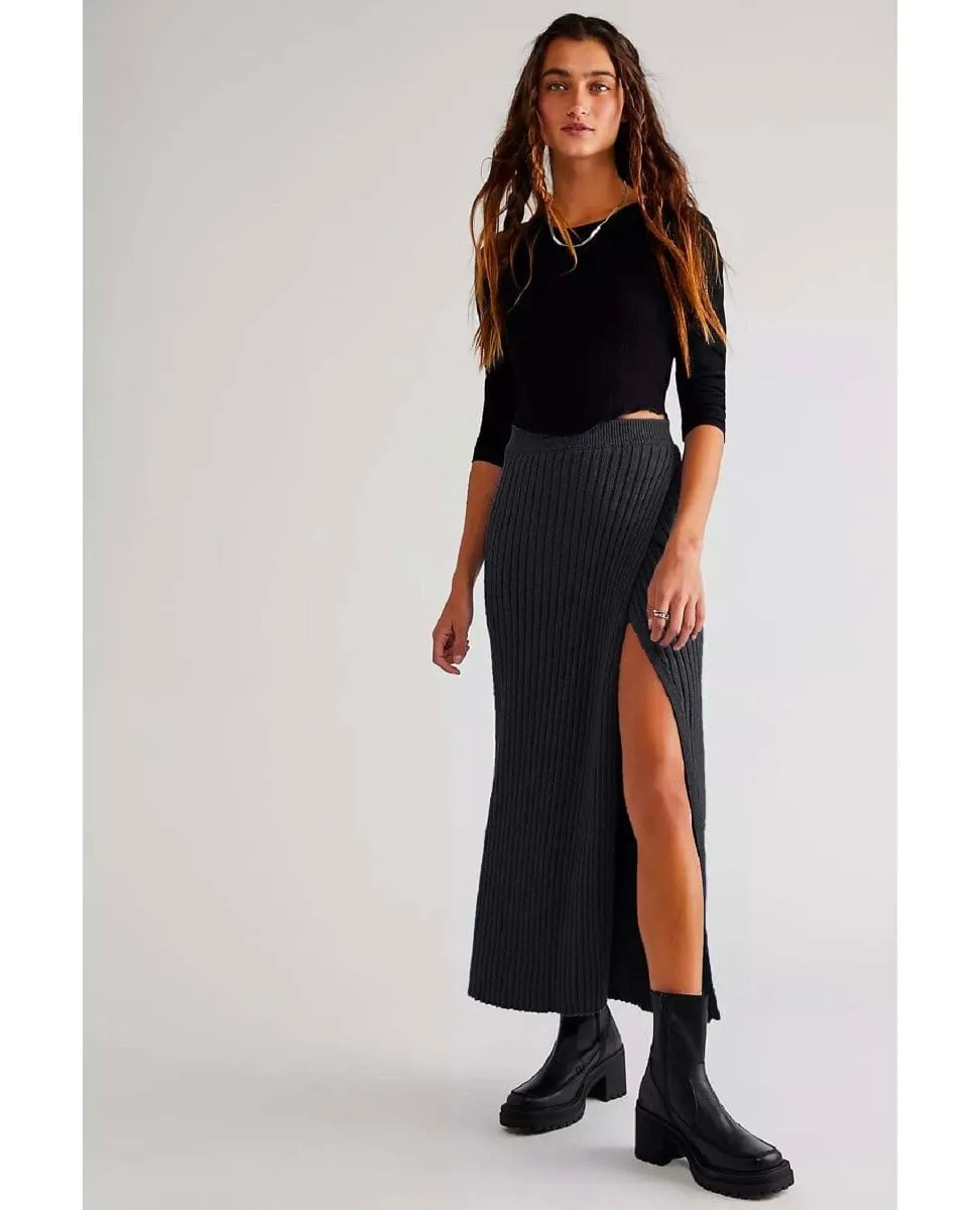 Better Days Midi Skirt Black