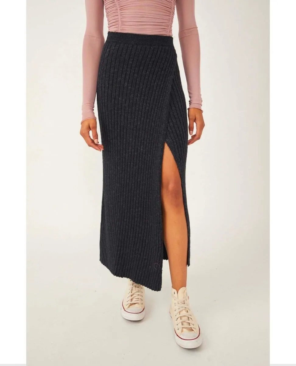 Better Days Midi Skirt Black