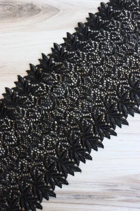 Black 7.5" Wide Venice Lace