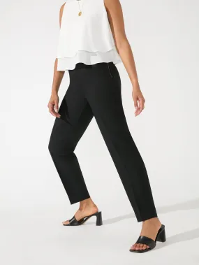 Black Side Zip Stretch Trousers