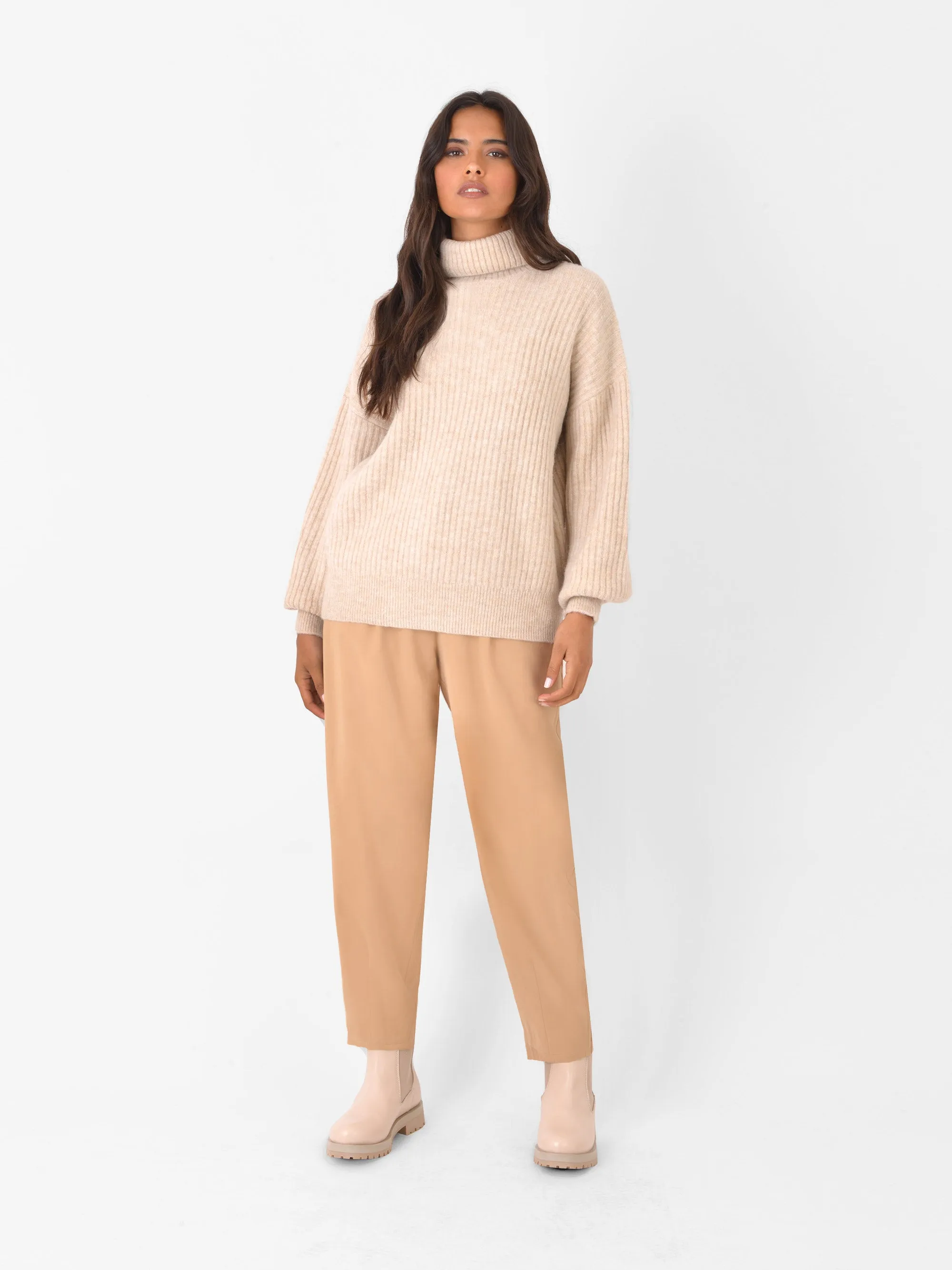 Chunky Roll Neck Jumper