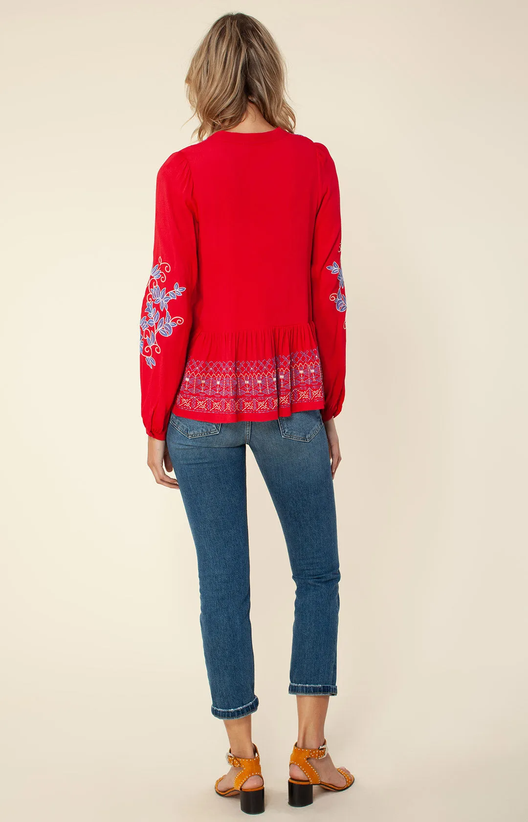 Donatella Embroidered Top