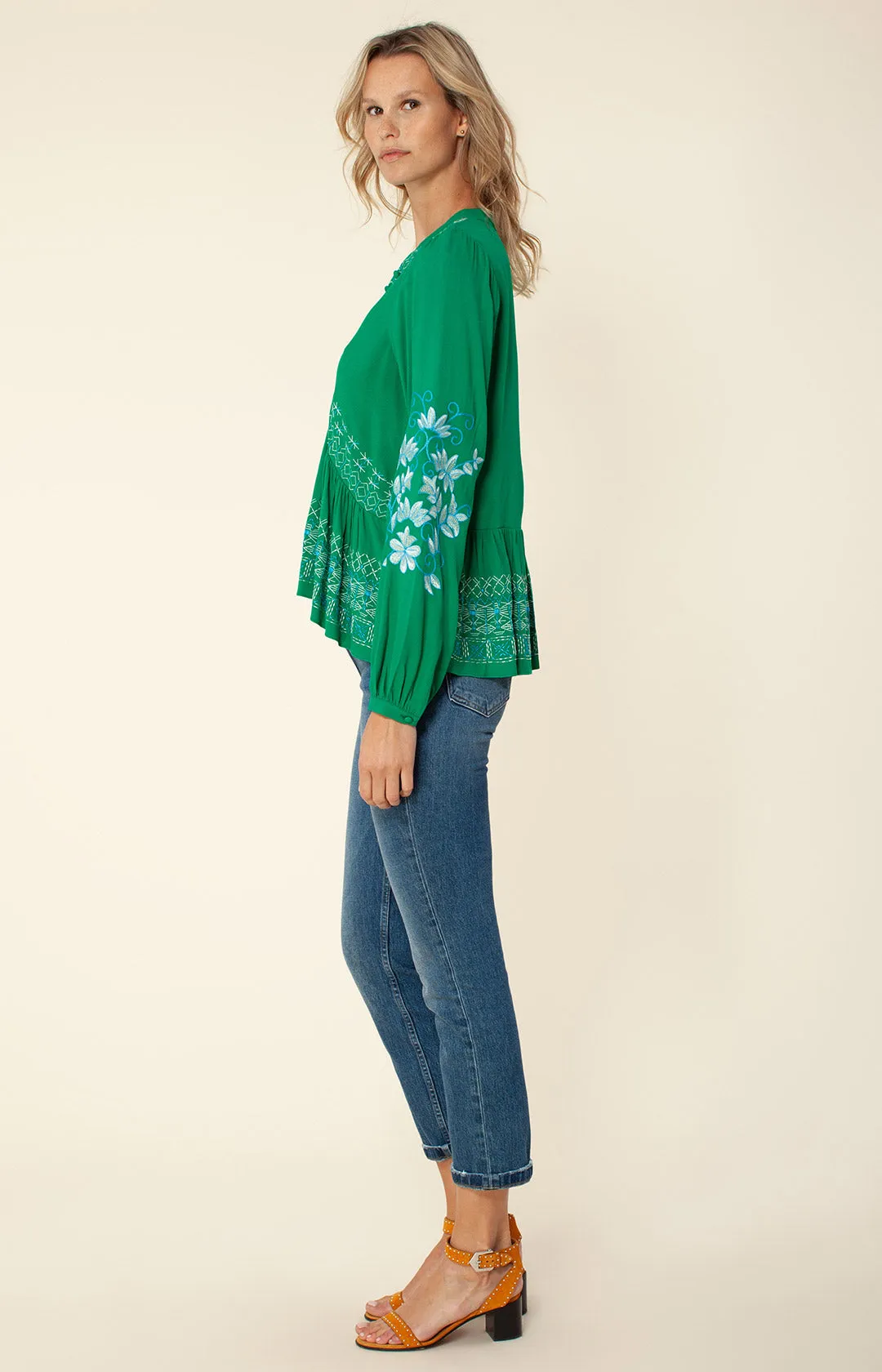 Donatella Embroidered Top