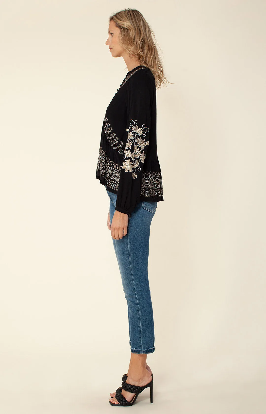 Donatella Embroidered Top