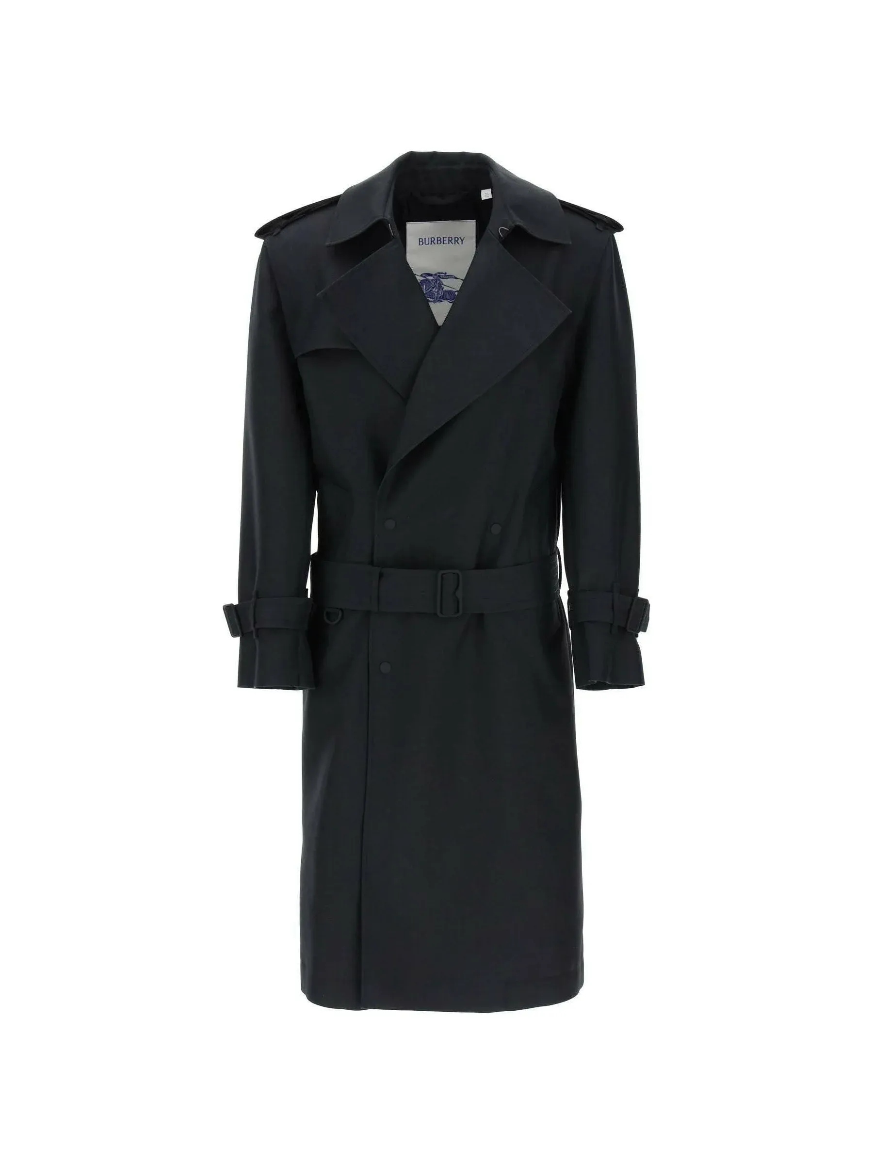 Double-Breasted Silk Trench Coat