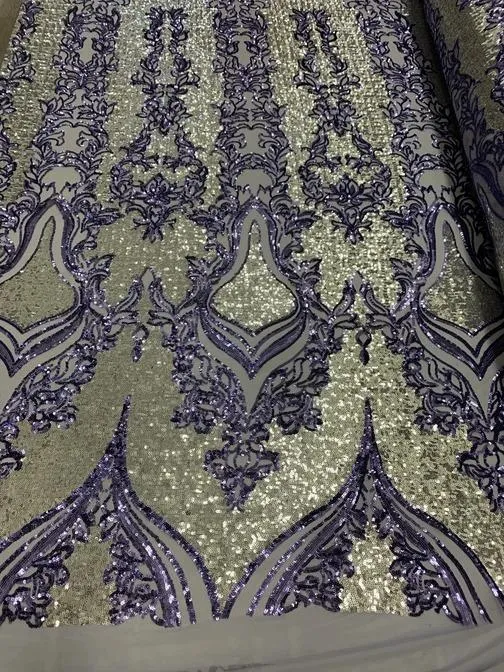 Elegant 4 WAY Stretch Sequins On Power Mesh//Spandex Mesh Lace Sequins Fabric By The Yard//Embroidery Lace/ Gowns/Veil/ Bridal