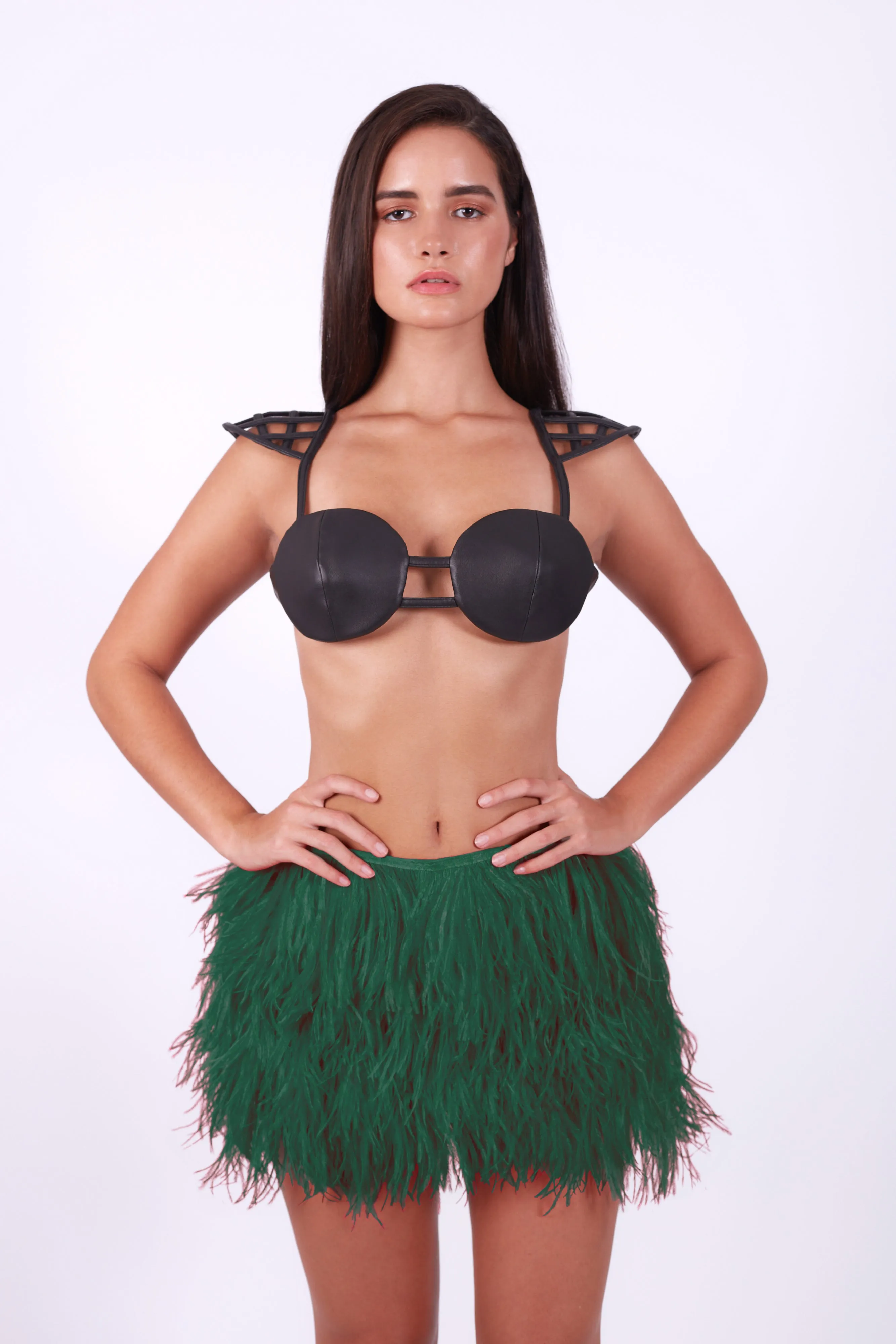 Feather Mini Skirt