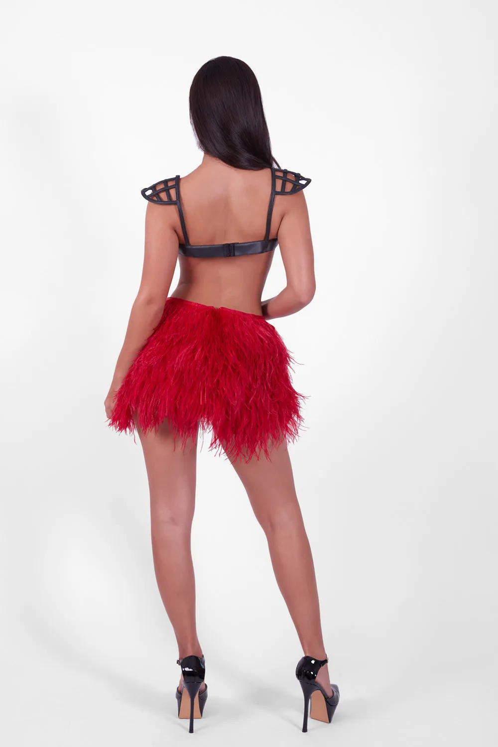 Feather Mini Skirt