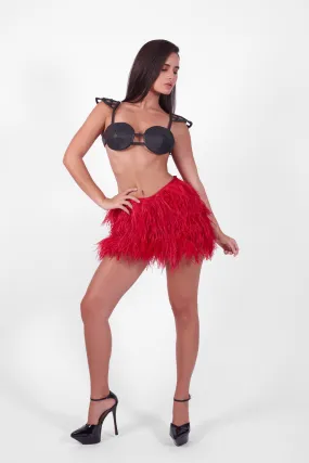 Feather Mini Skirt