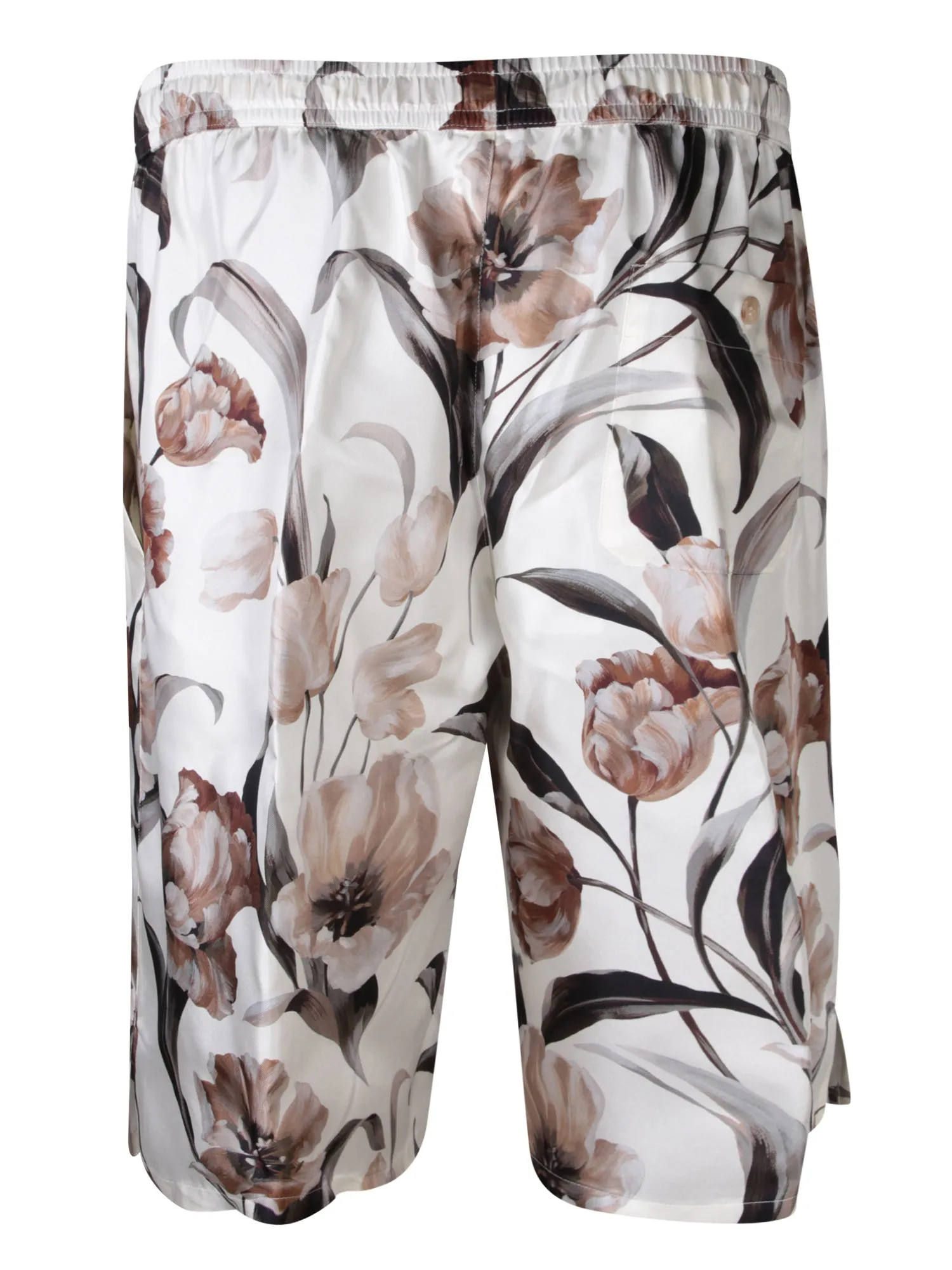 Floral Ivory Bermuda Shorts