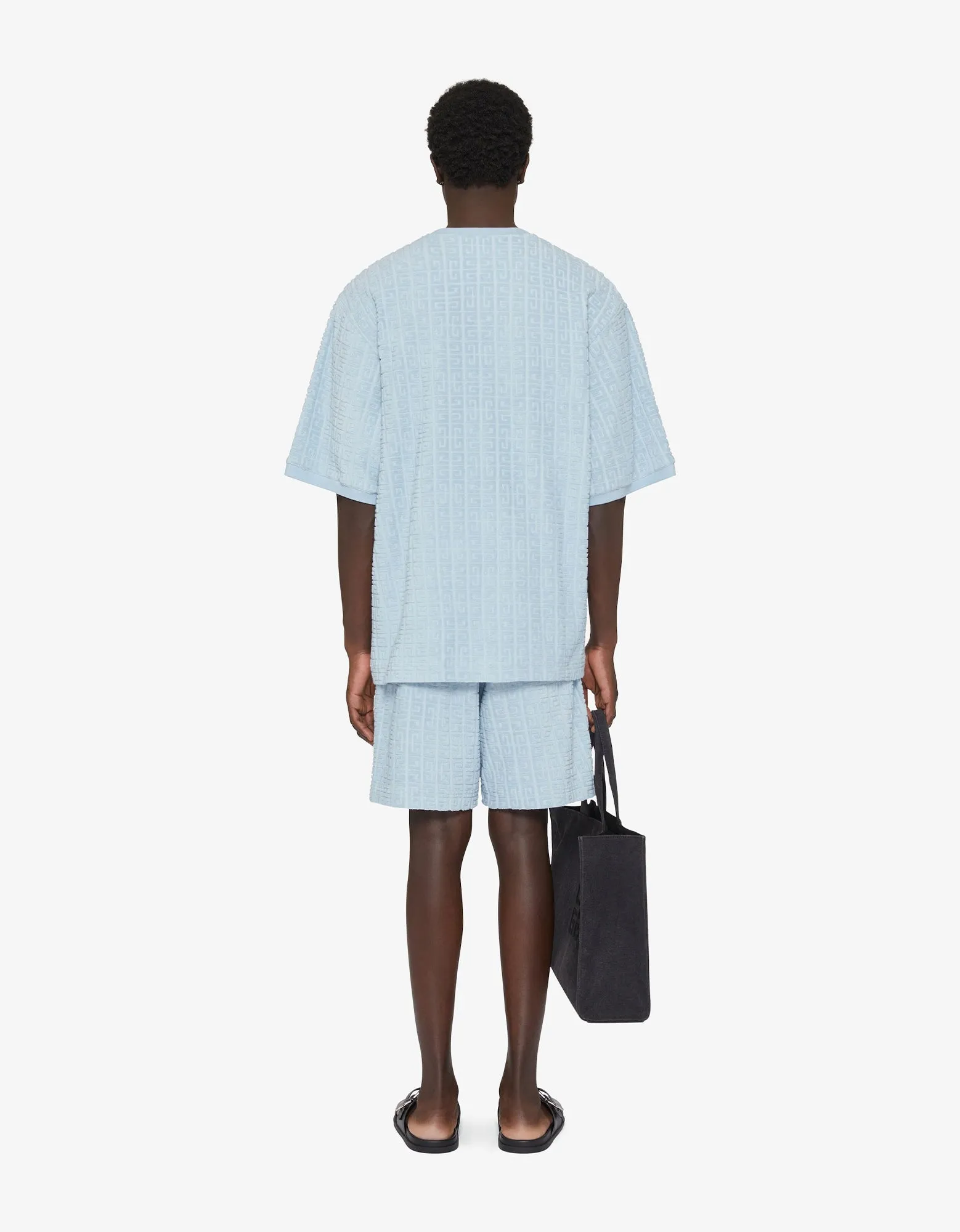 Givenchy Blue 4G Towelling Bermuda Shorts