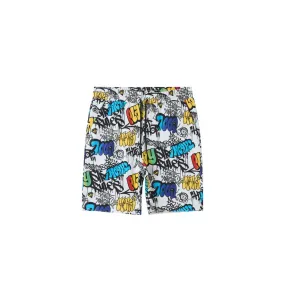 Graffiti Print Bermuda Shorts