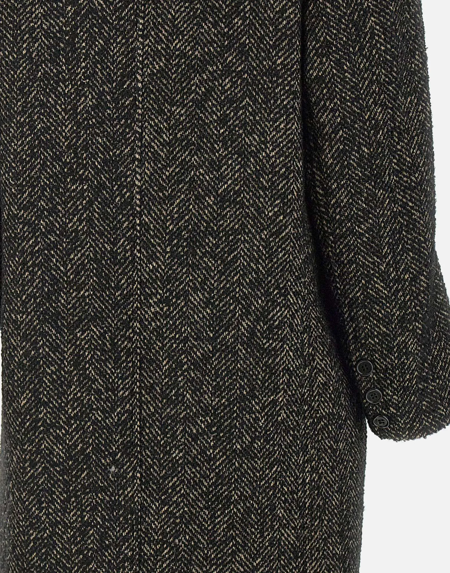 Herringbone Stitch Dark Brown Coat