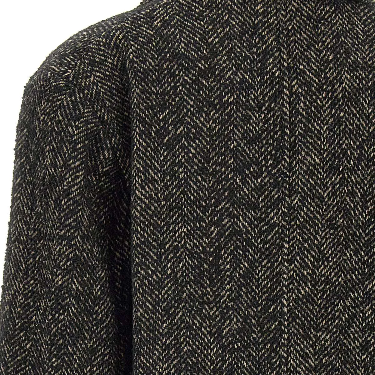 Herringbone Stitch Dark Brown Coat