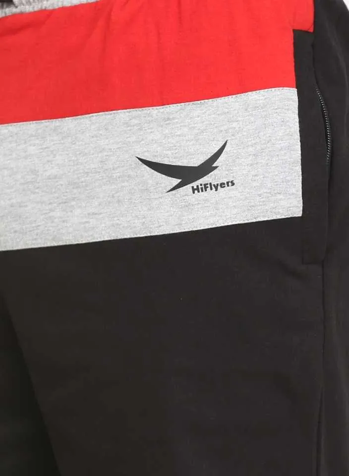 HiFlyers Mens Bermuda Black-Red