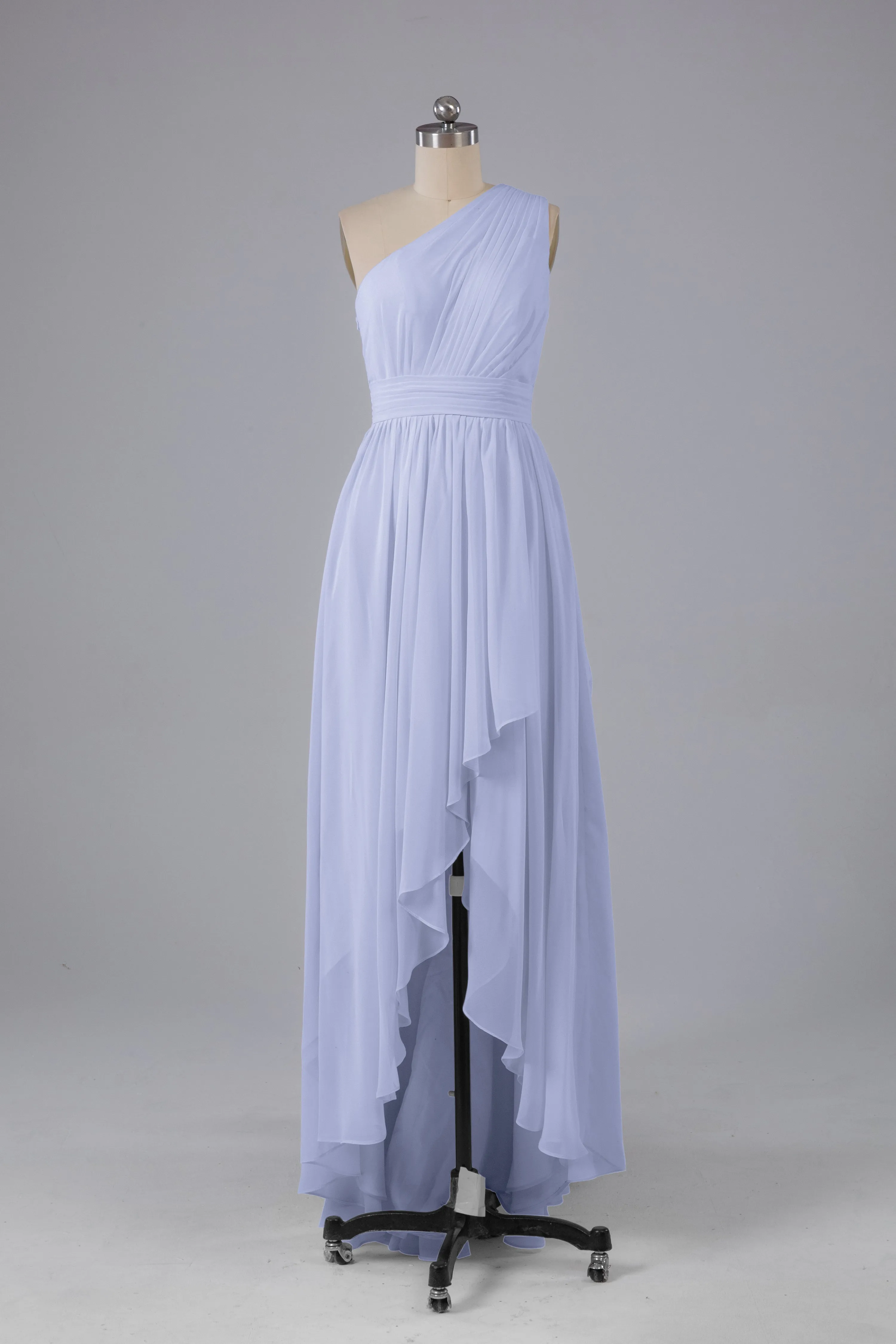 High Low One Shoulder Chiffon Bridesmaid Dresses