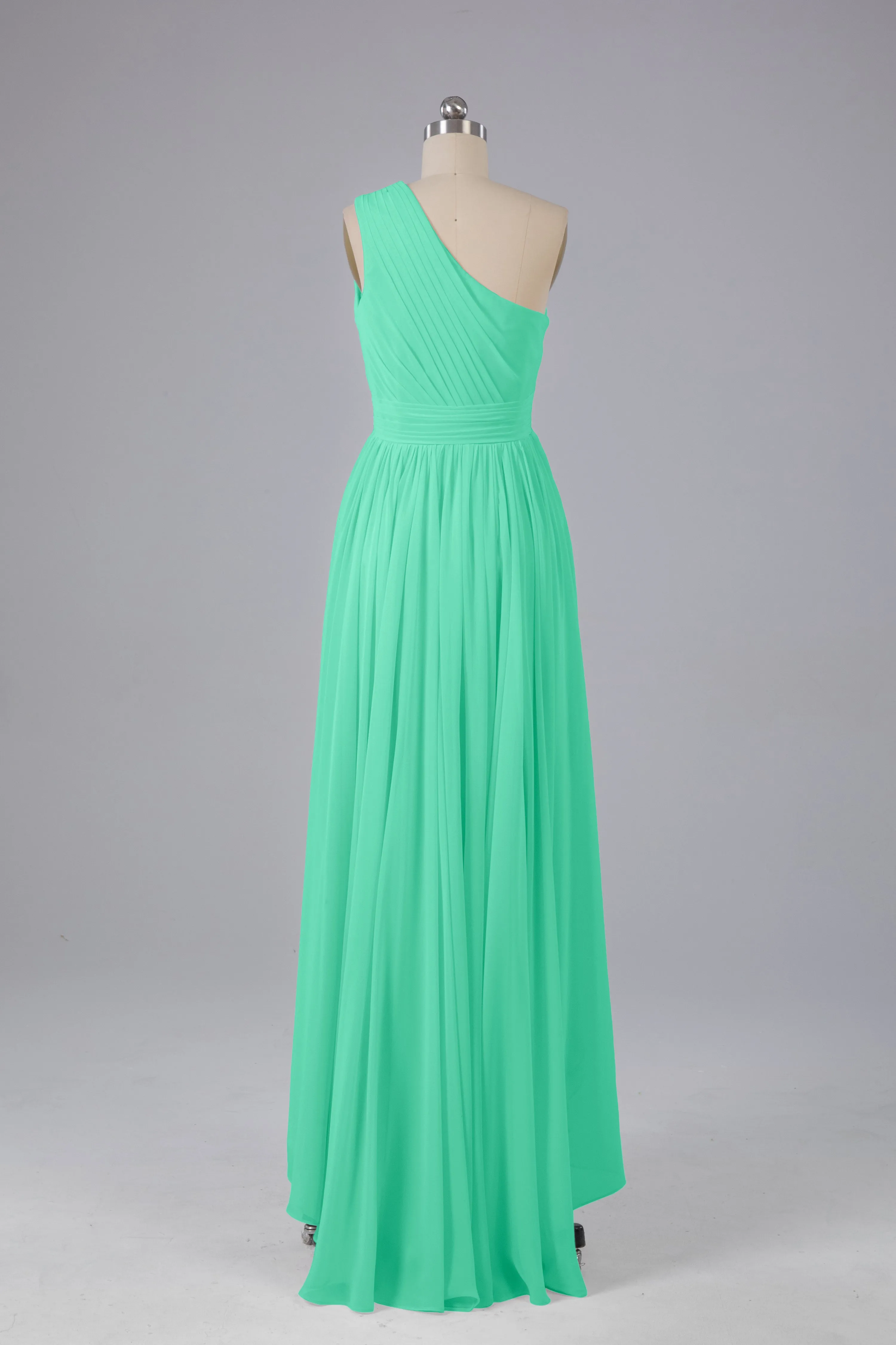 High Low One Shoulder Chiffon Bridesmaid Dresses