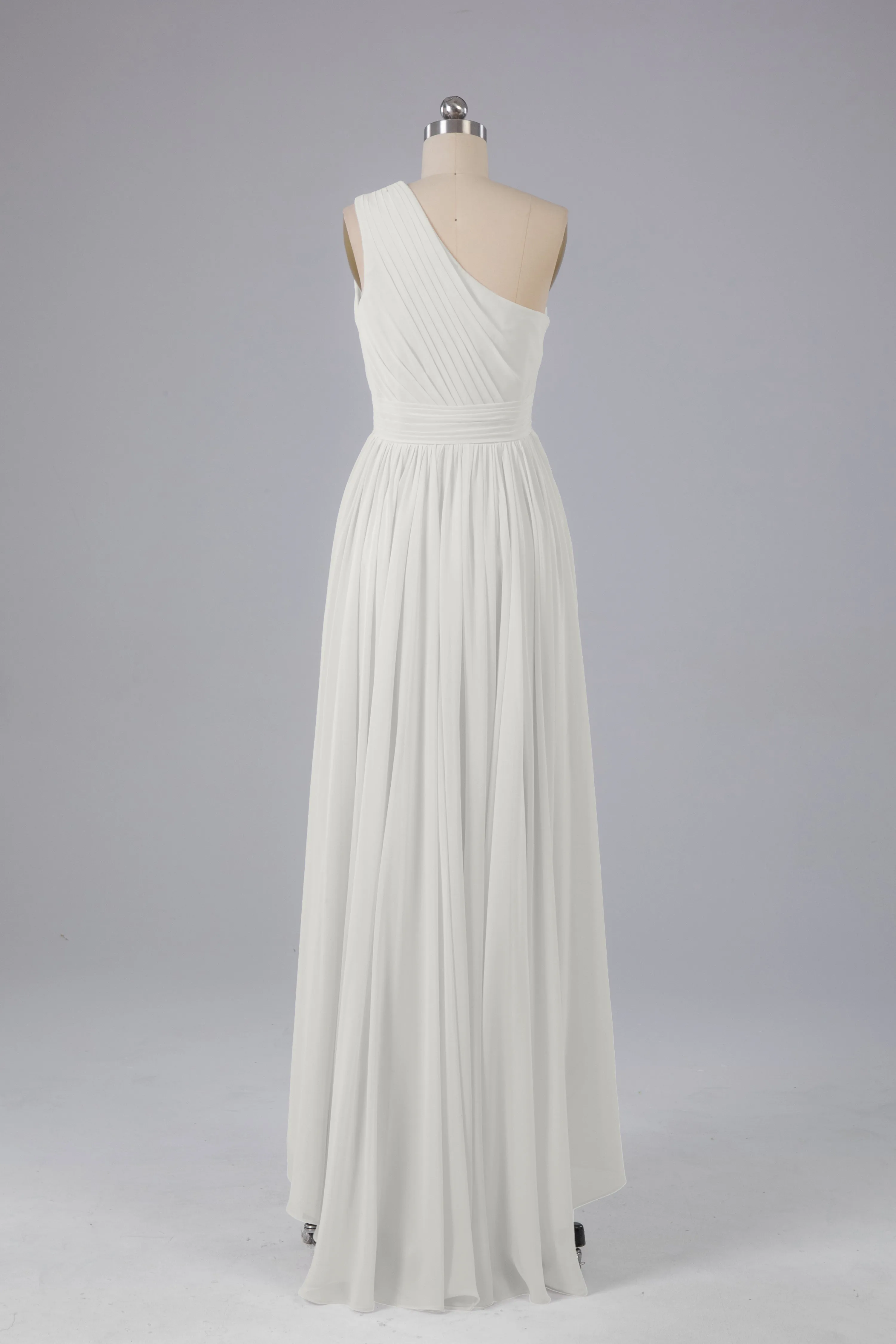 High Low One Shoulder Chiffon Bridesmaid Dresses