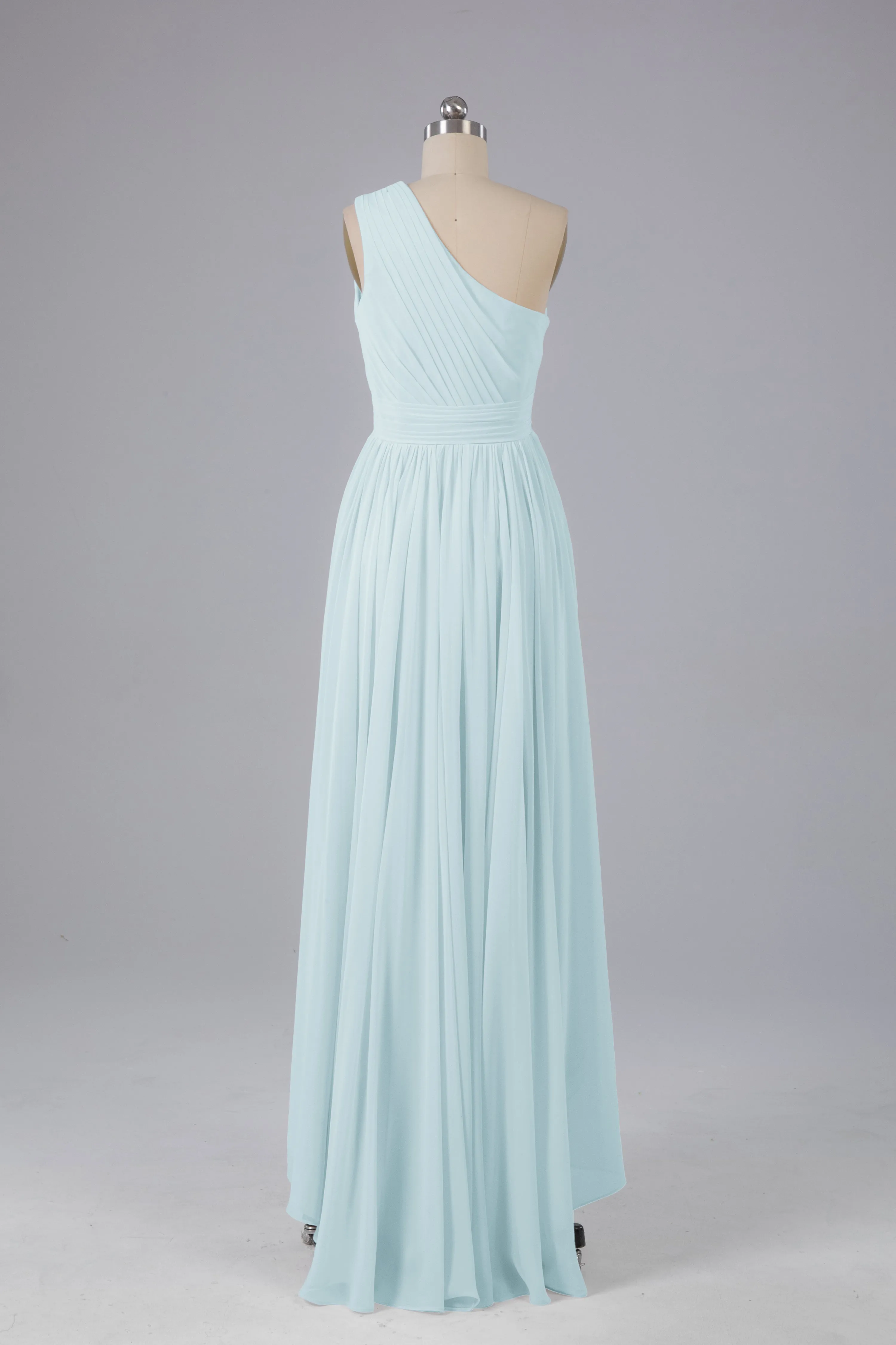 High Low One Shoulder Chiffon Bridesmaid Dresses