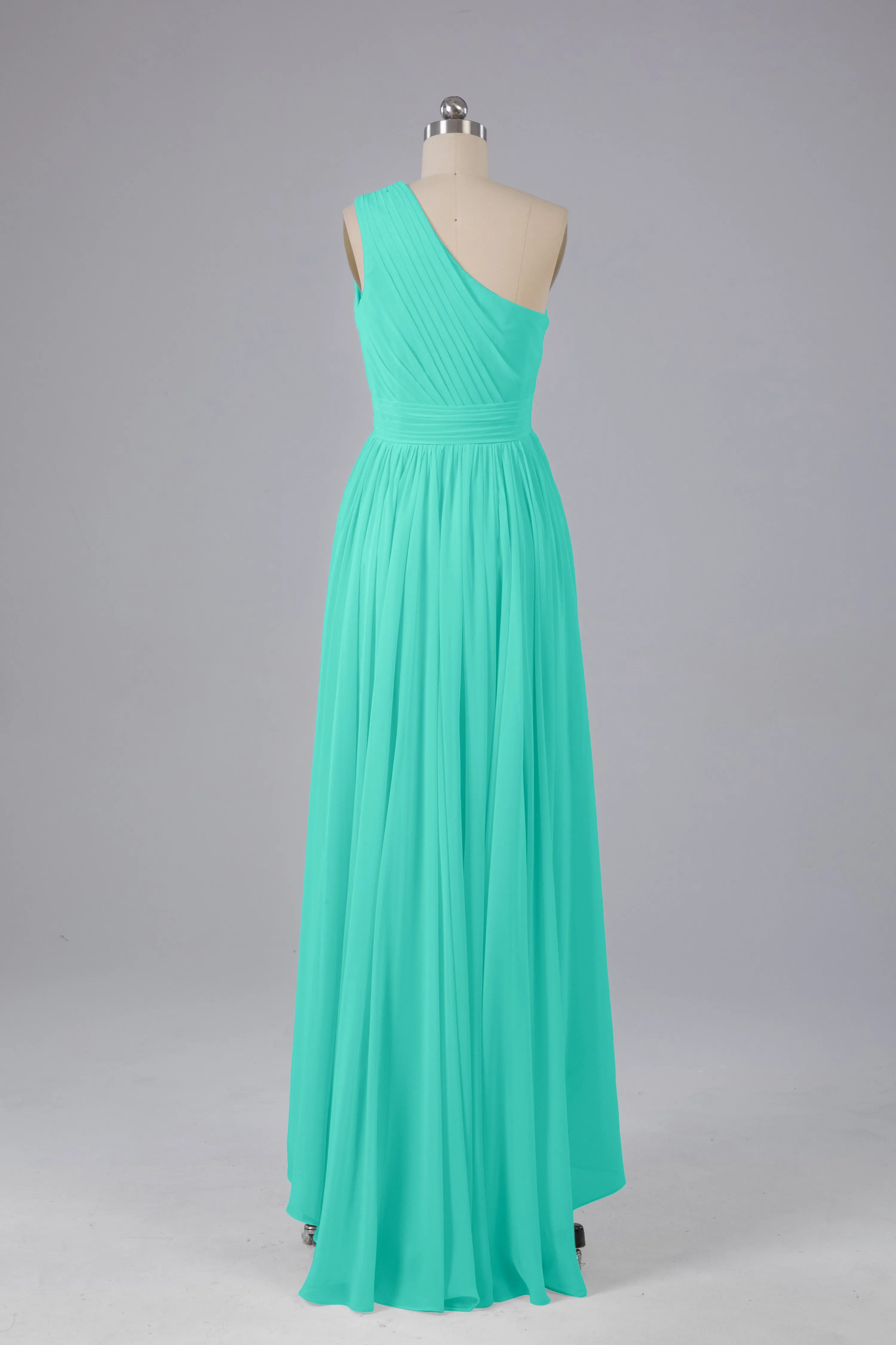 High Low One Shoulder Chiffon Bridesmaid Dresses