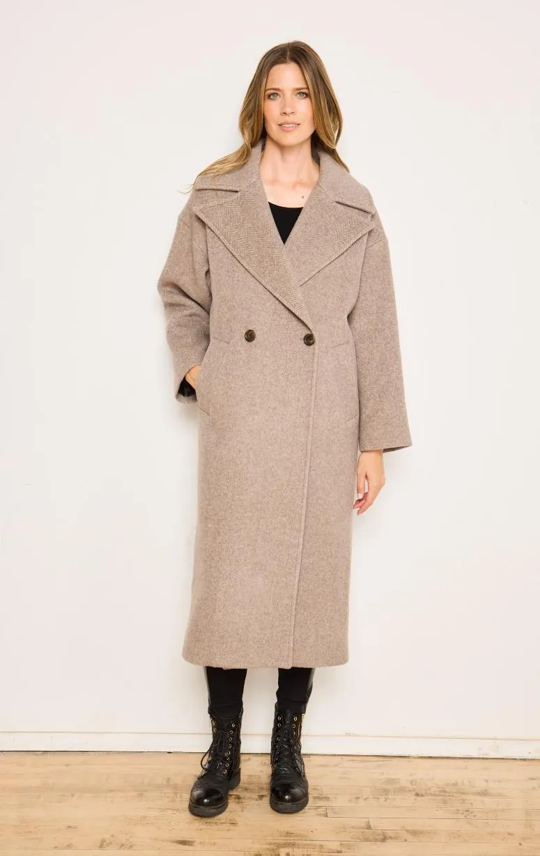 HISO - Herringbone Notch Collar Coat