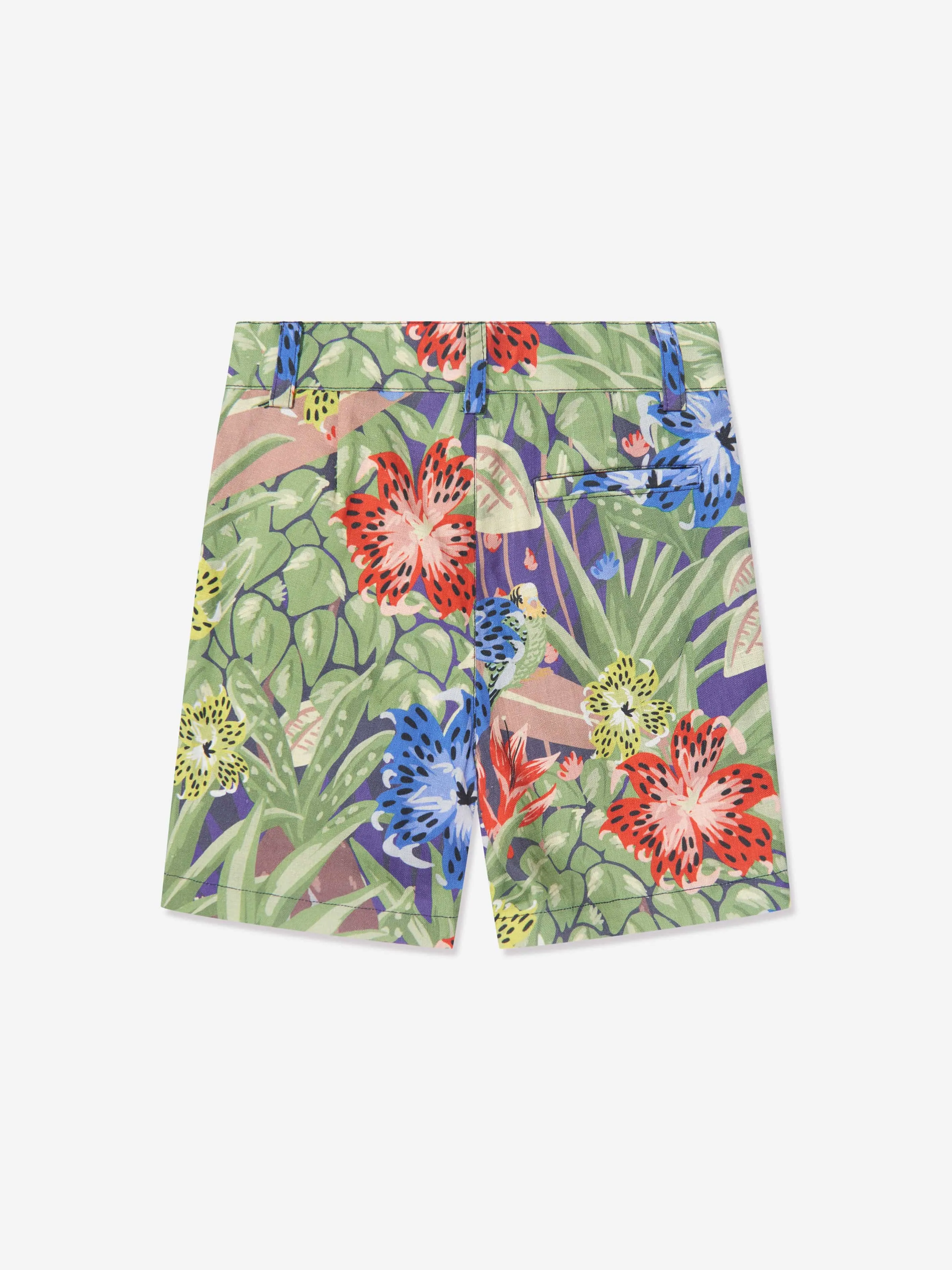 KENZO Boys Tropical Bermuda Shorts in Navy