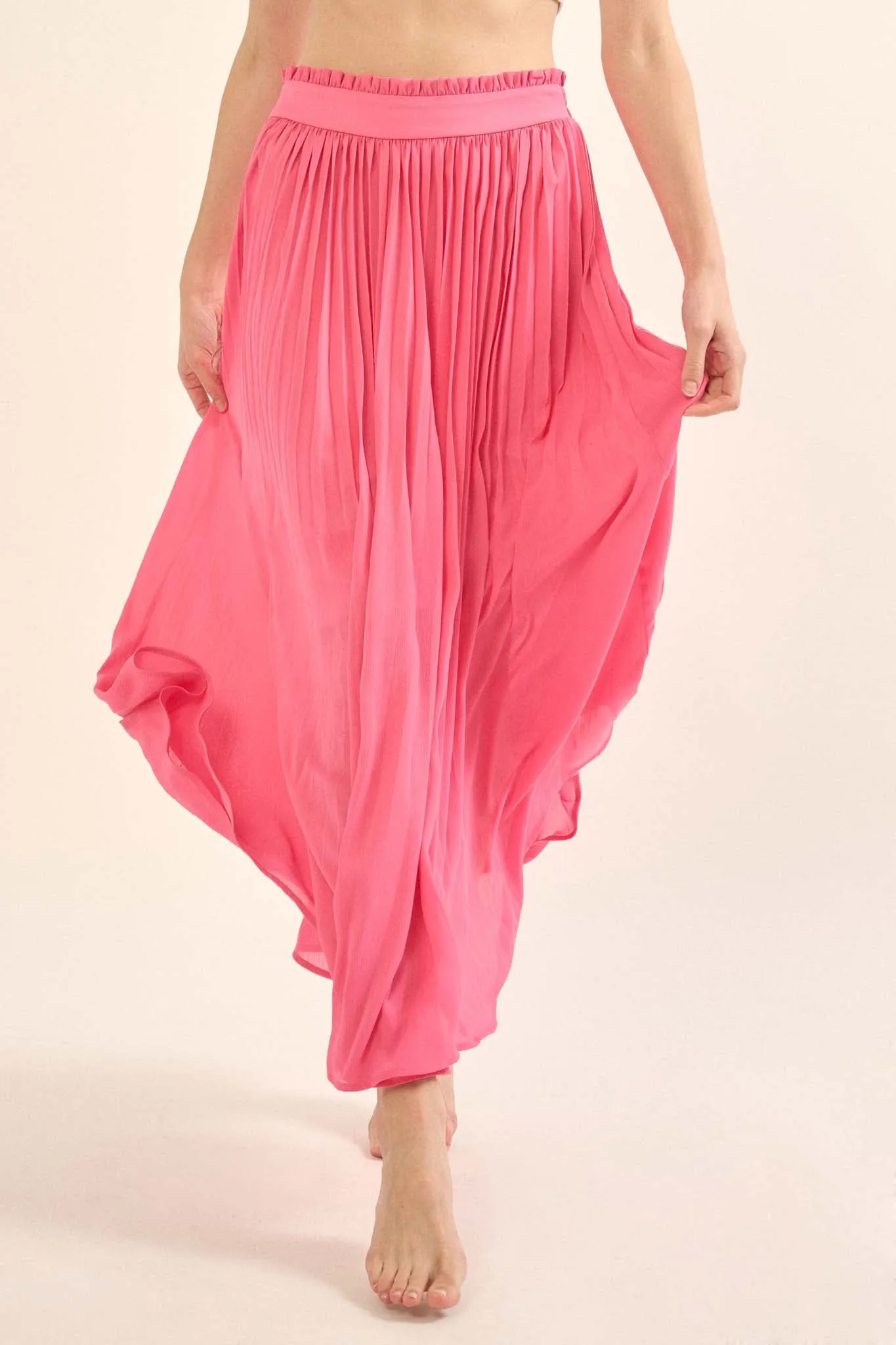 Longing for Love Accordion Pleated Maxi Skirt