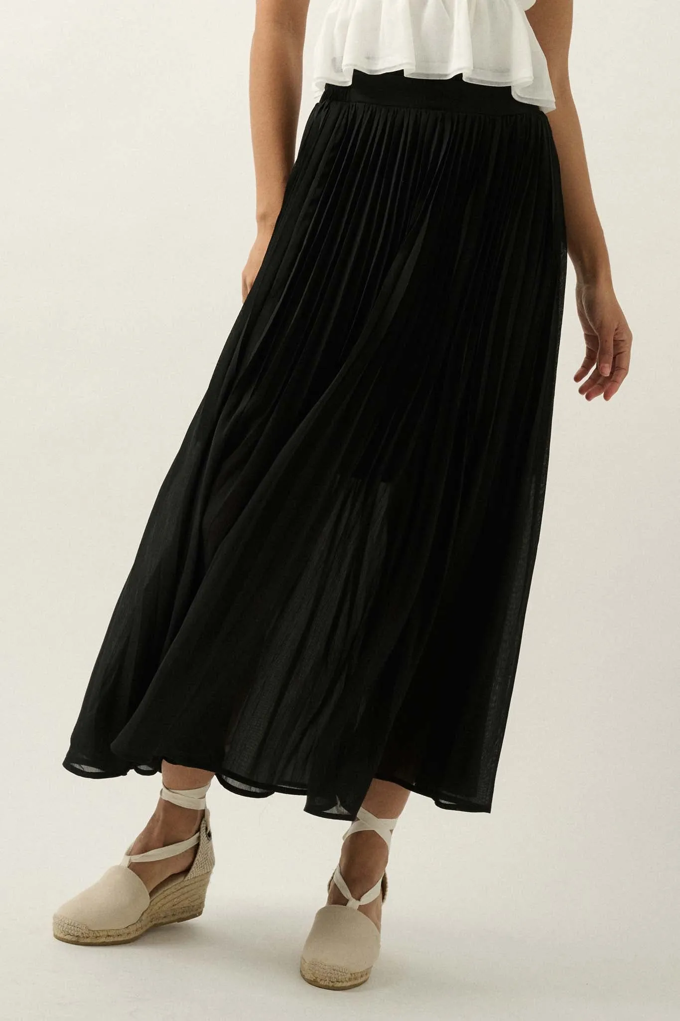 Longing for Love Accordion Pleated Maxi Skirt