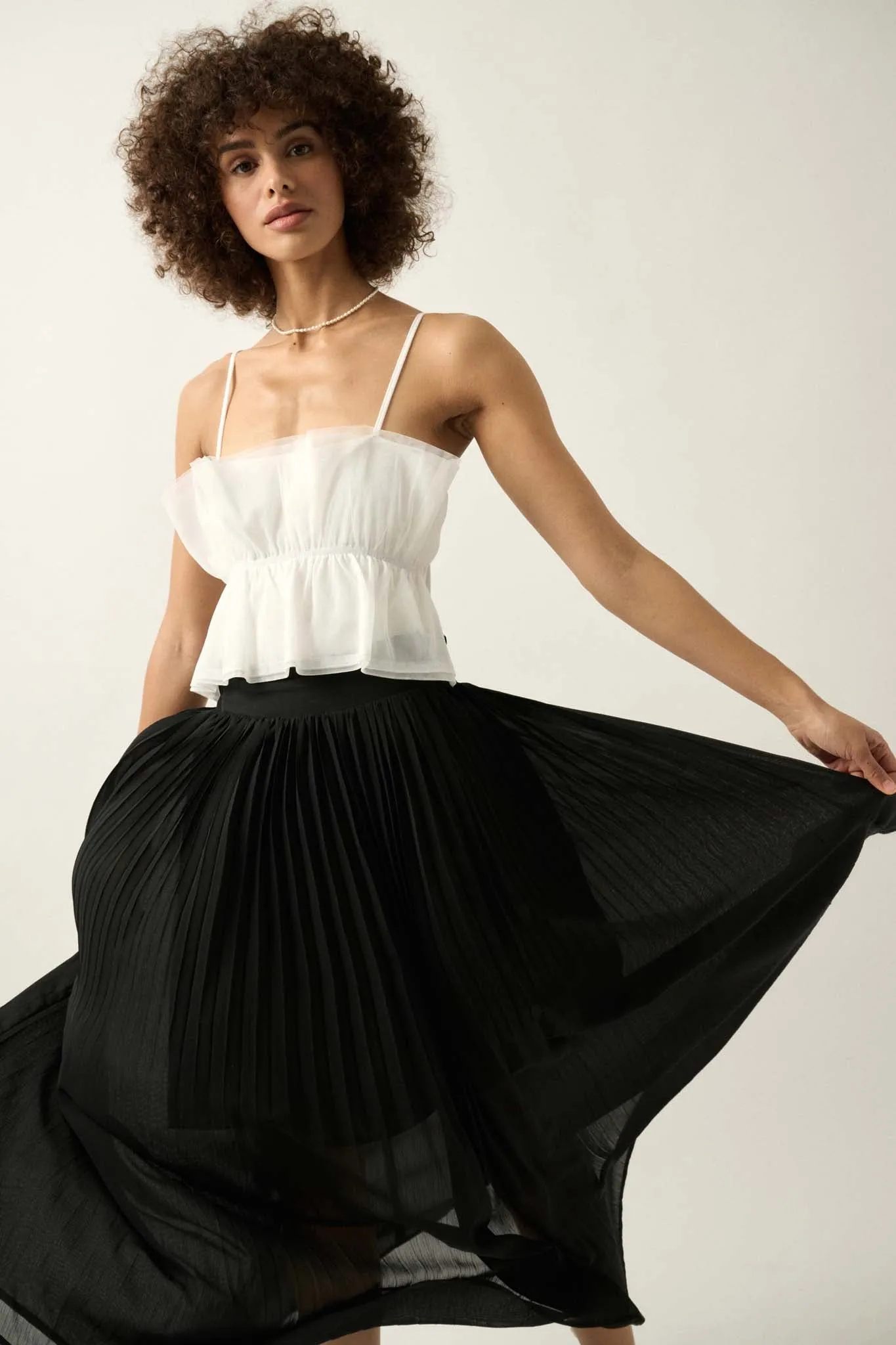 Longing for Love Accordion Pleated Maxi Skirt