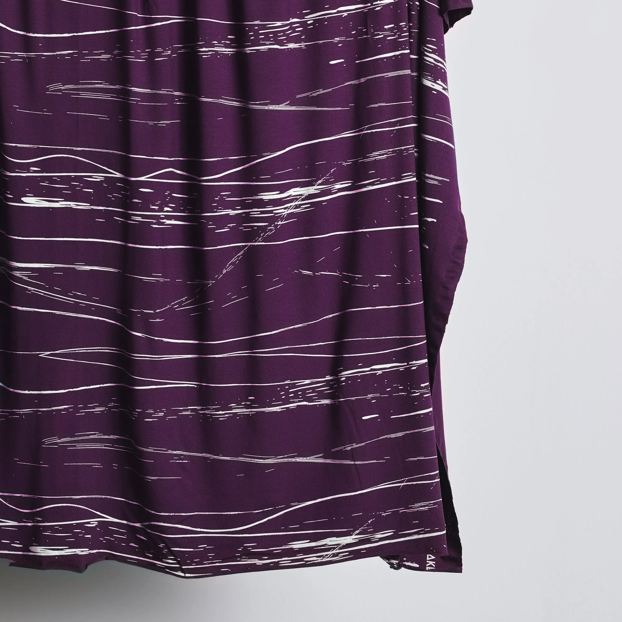 Mind The MAKER - Stray Lines Plum ECOVERO™ Saja Viscose Jersey