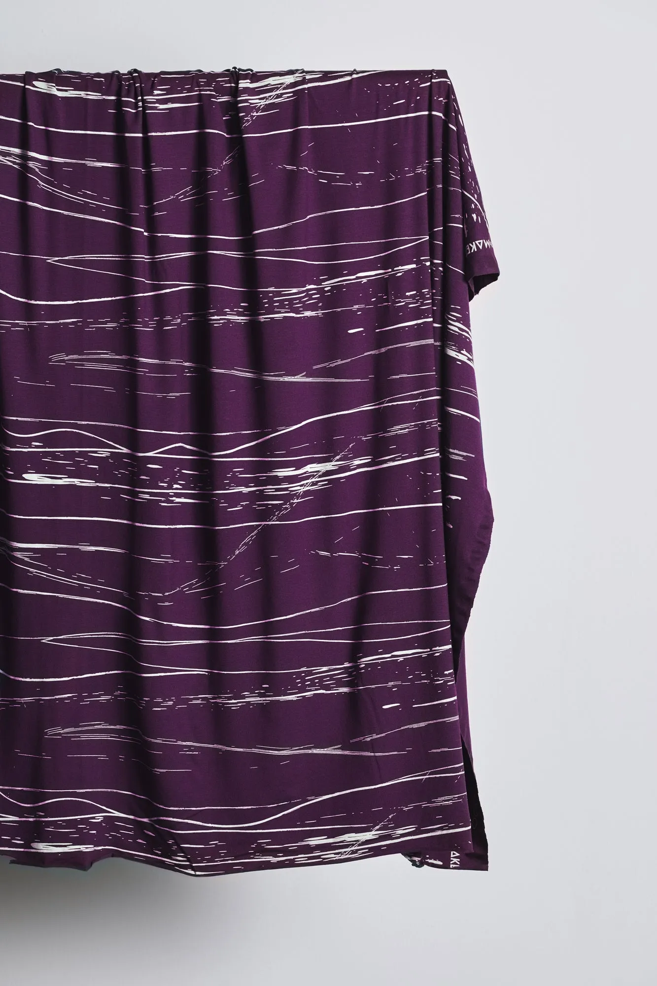 Mind The MAKER - Stray Lines Plum ECOVERO™ Saja Viscose Jersey