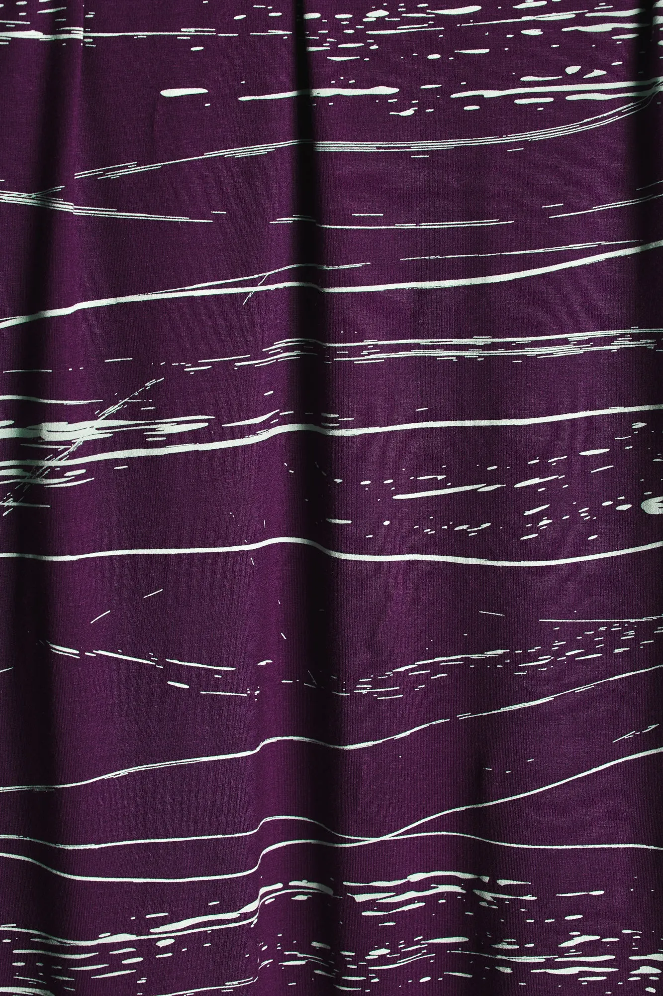 Mind The MAKER - Stray Lines Plum ECOVERO™ Saja Viscose Jersey