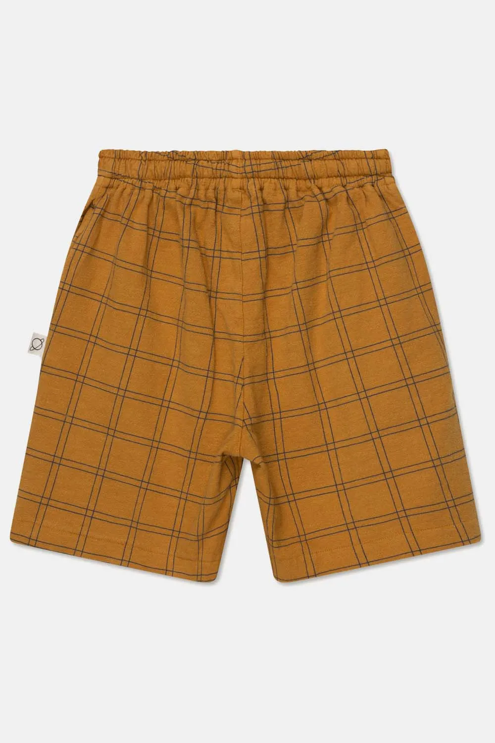 My Little Cozmo Kids Plaid Crepe Bermuda Shorts