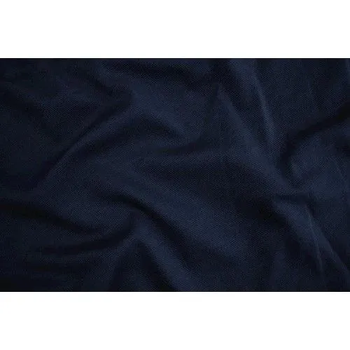 Navy Blue Micro Striped Double Knit Fabric