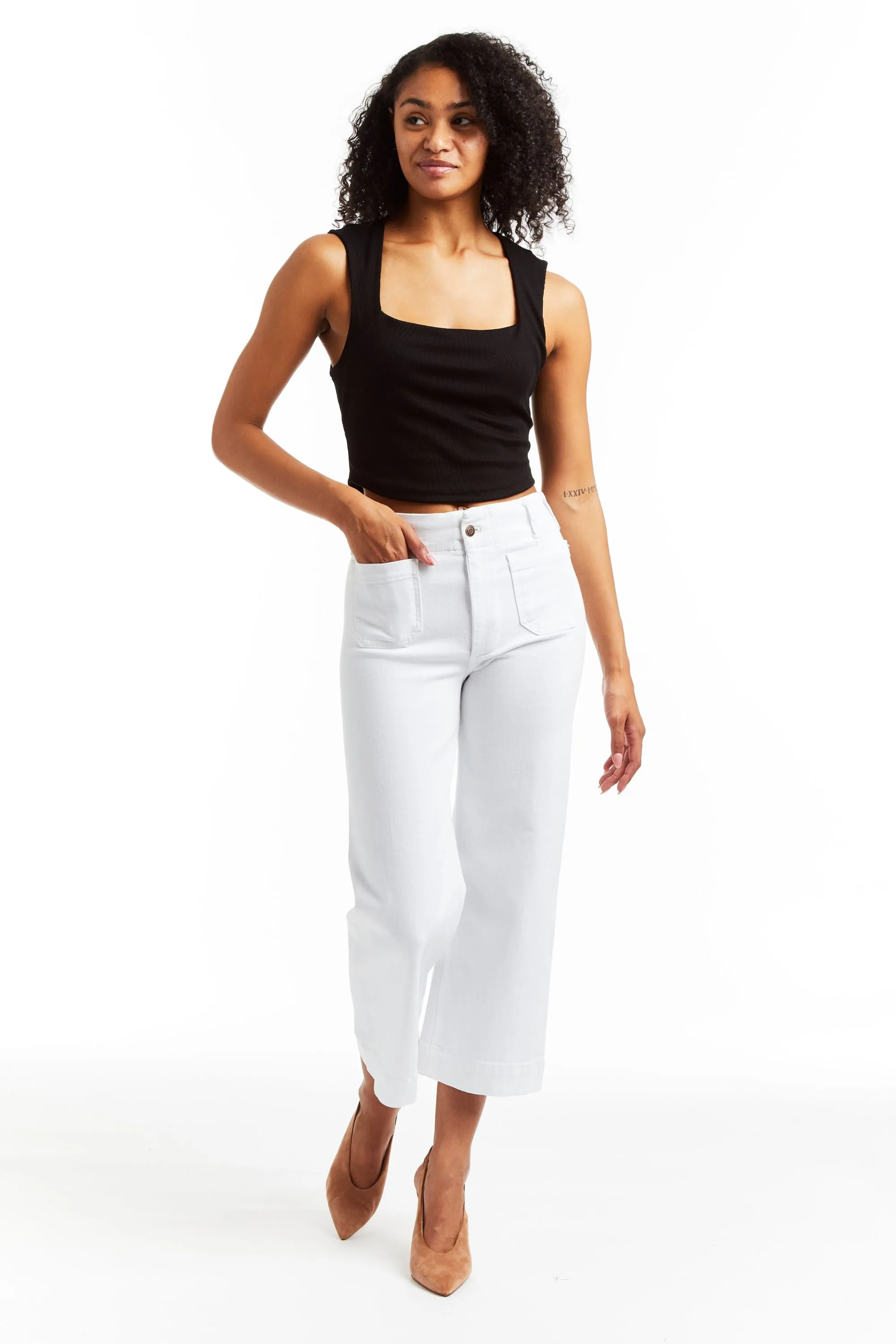 Patch Pocket Wide Leg