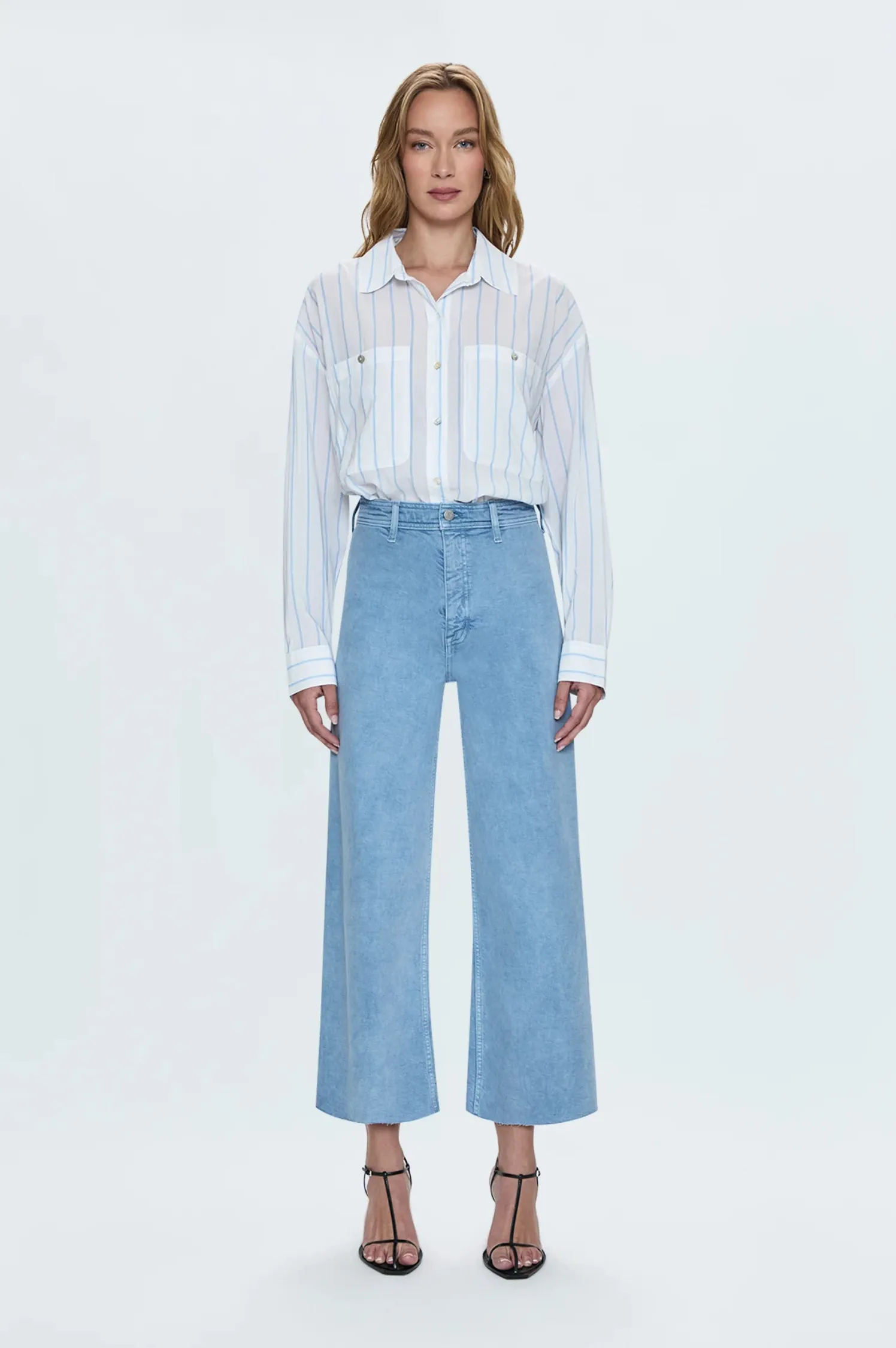 Penny High Rise Wide Leg Crop - Frost