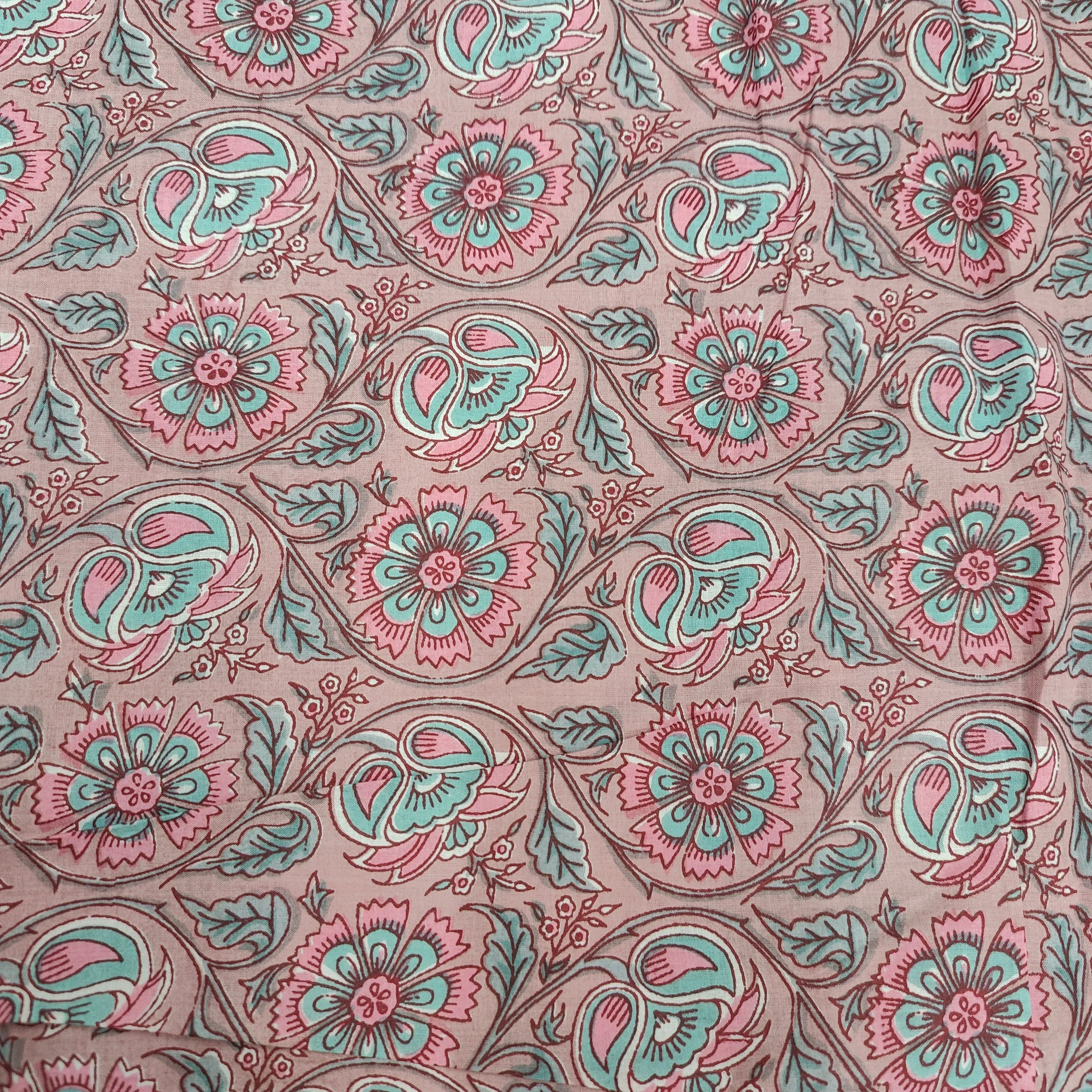 Pink mystery cotton cambric width 44 inches- Fabric per meter