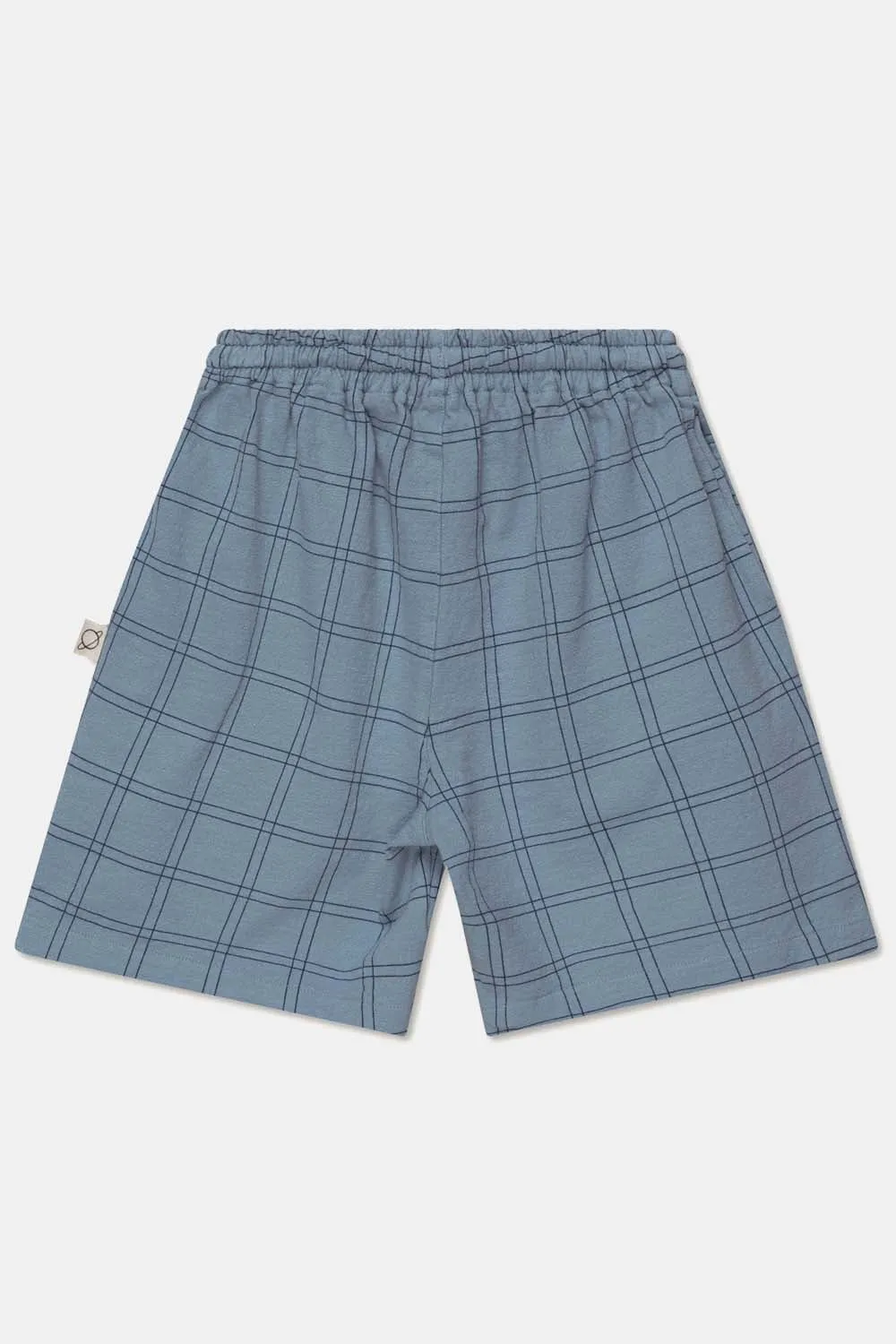 PLAID CREPE BERMUDA SHORTS