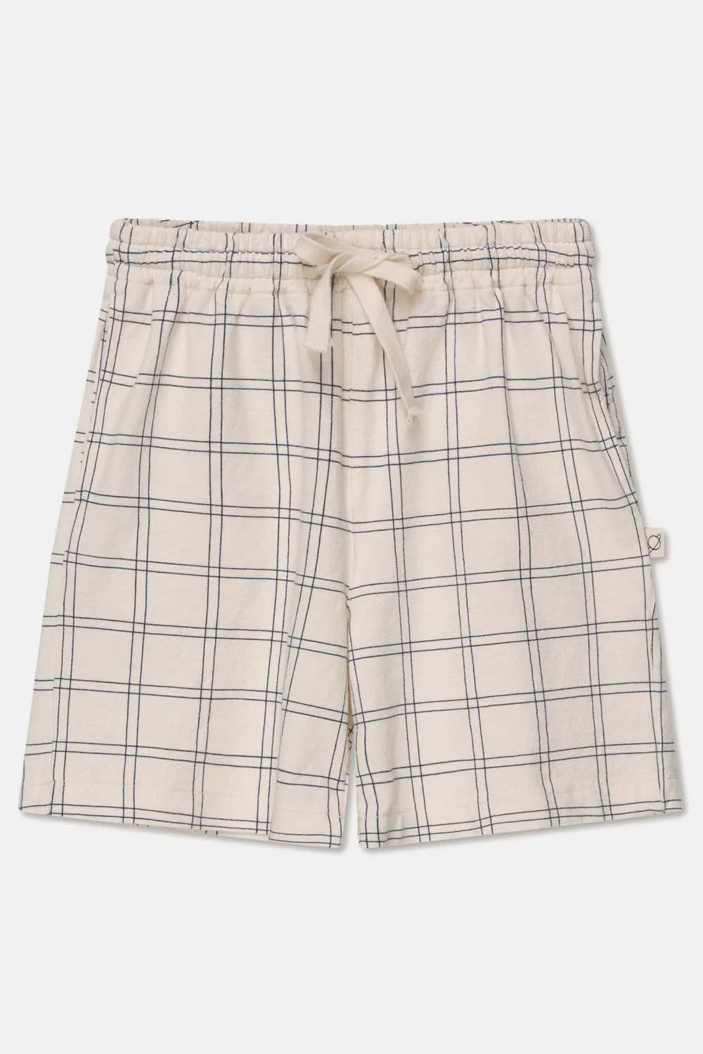 PLAID CREPE BERMUDA SHORTS